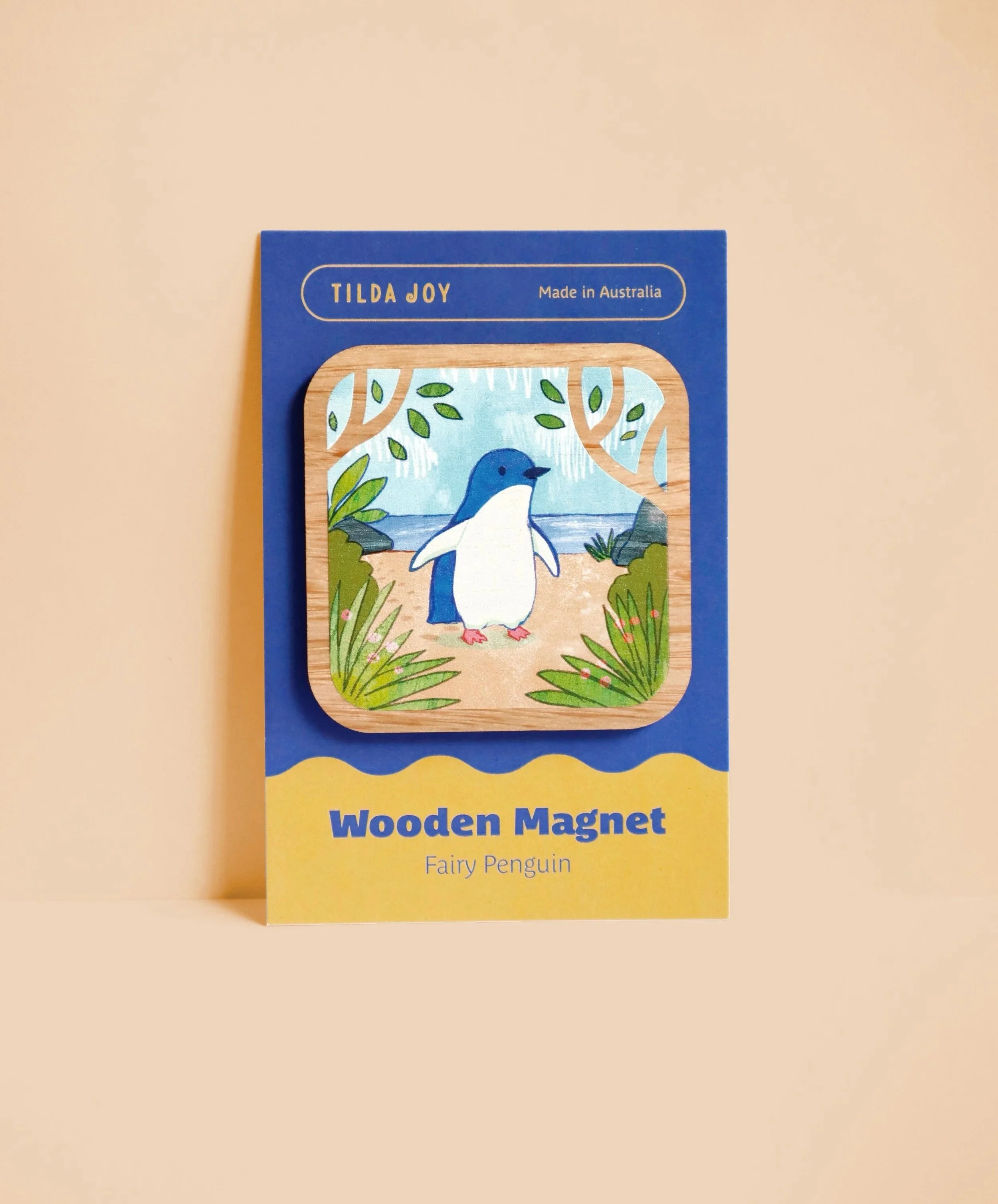 Fairy Penguin Wooden Magnet