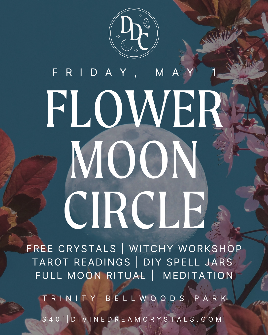 Flower Moon Circle - May 1st 6-8 P.M. EST