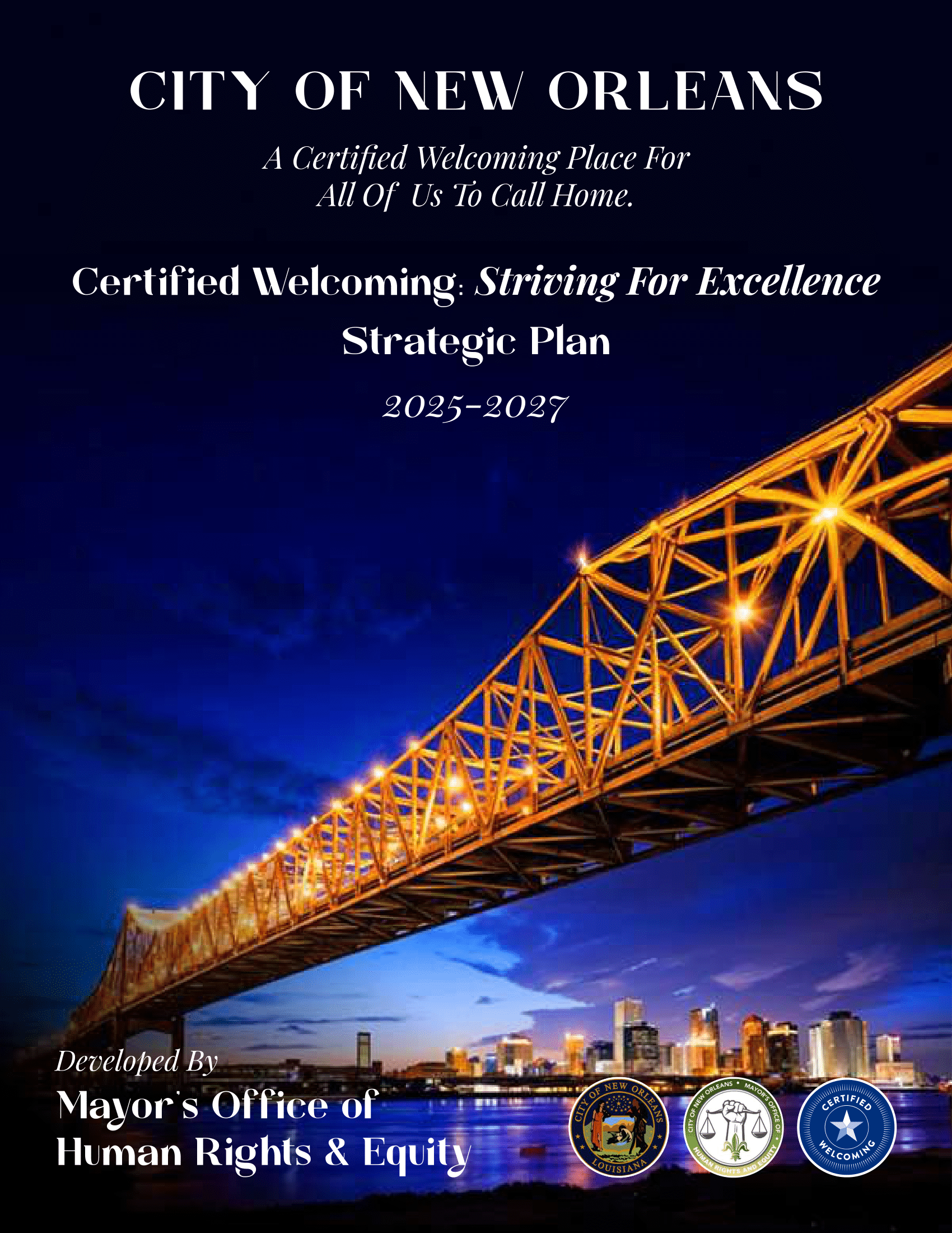 Certified Welcoming: Striving for Excellence Strategic Plan
