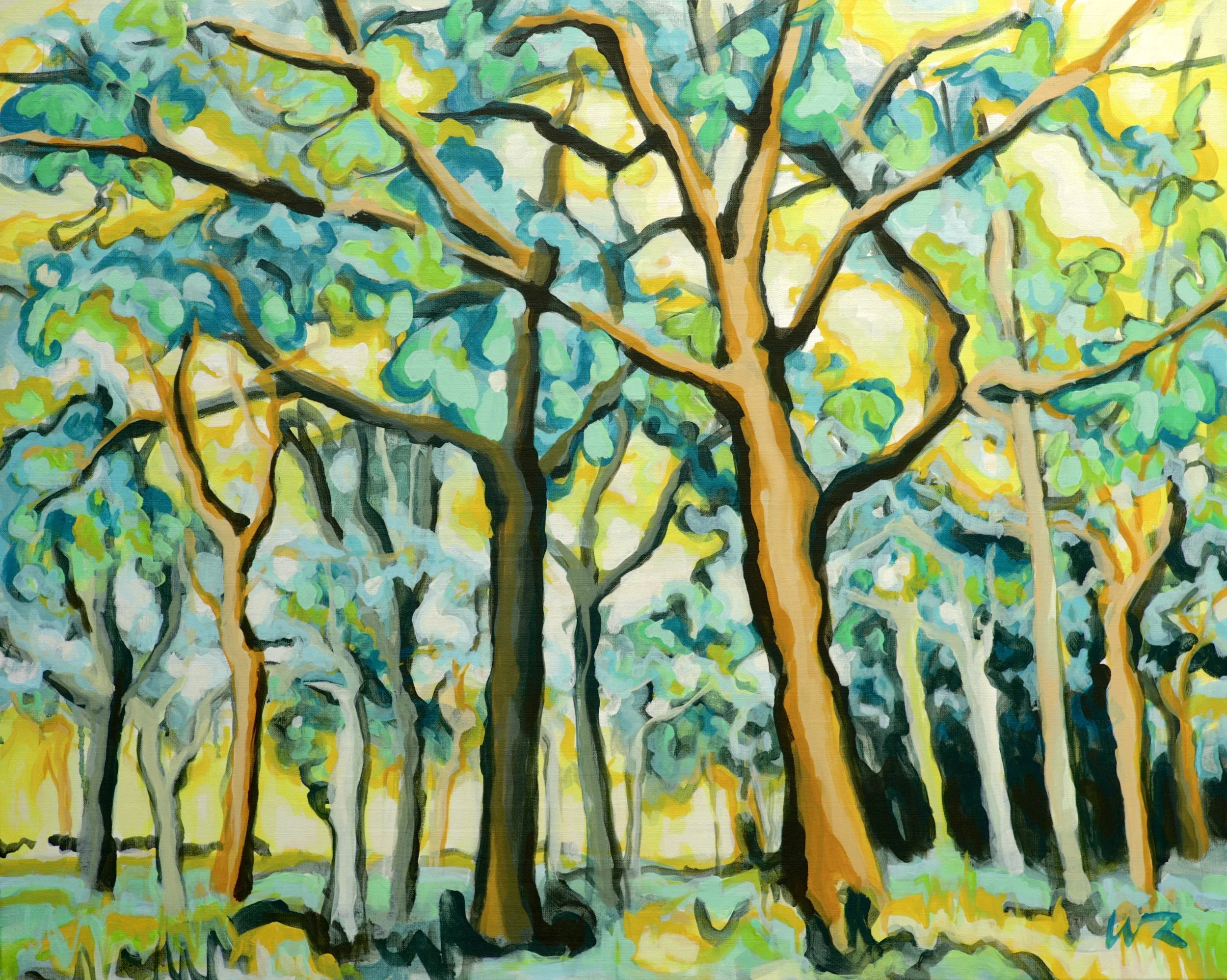 
Veldje Notenbomen | acryl op linnen | 80 x 100