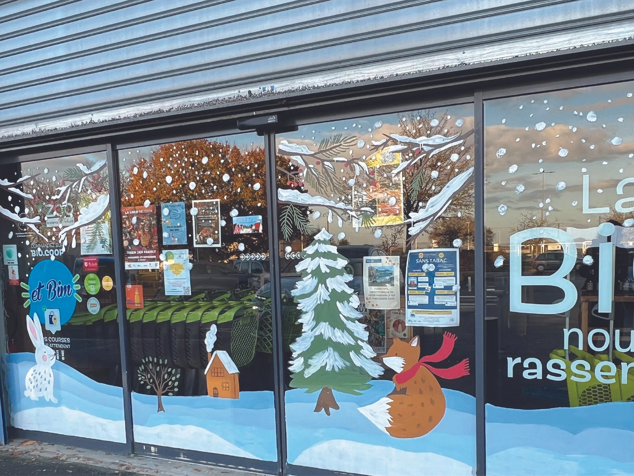 Divers projets illustrations sur vitrines