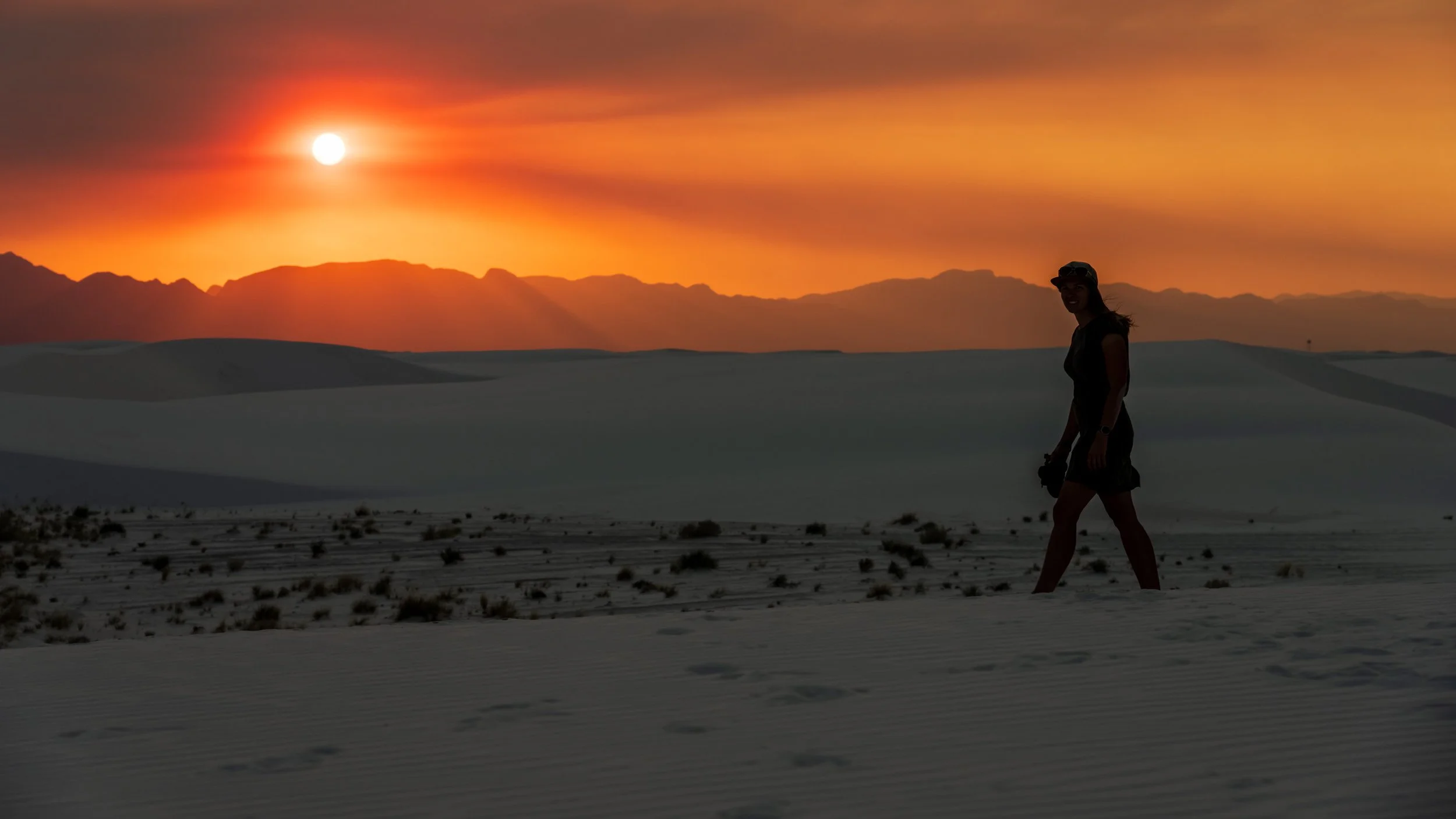 white sands national park, sunset, dunes
