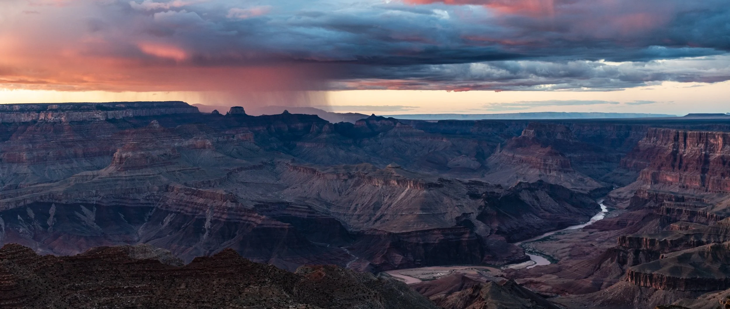 Grand Canyon, thunder storm, sunset