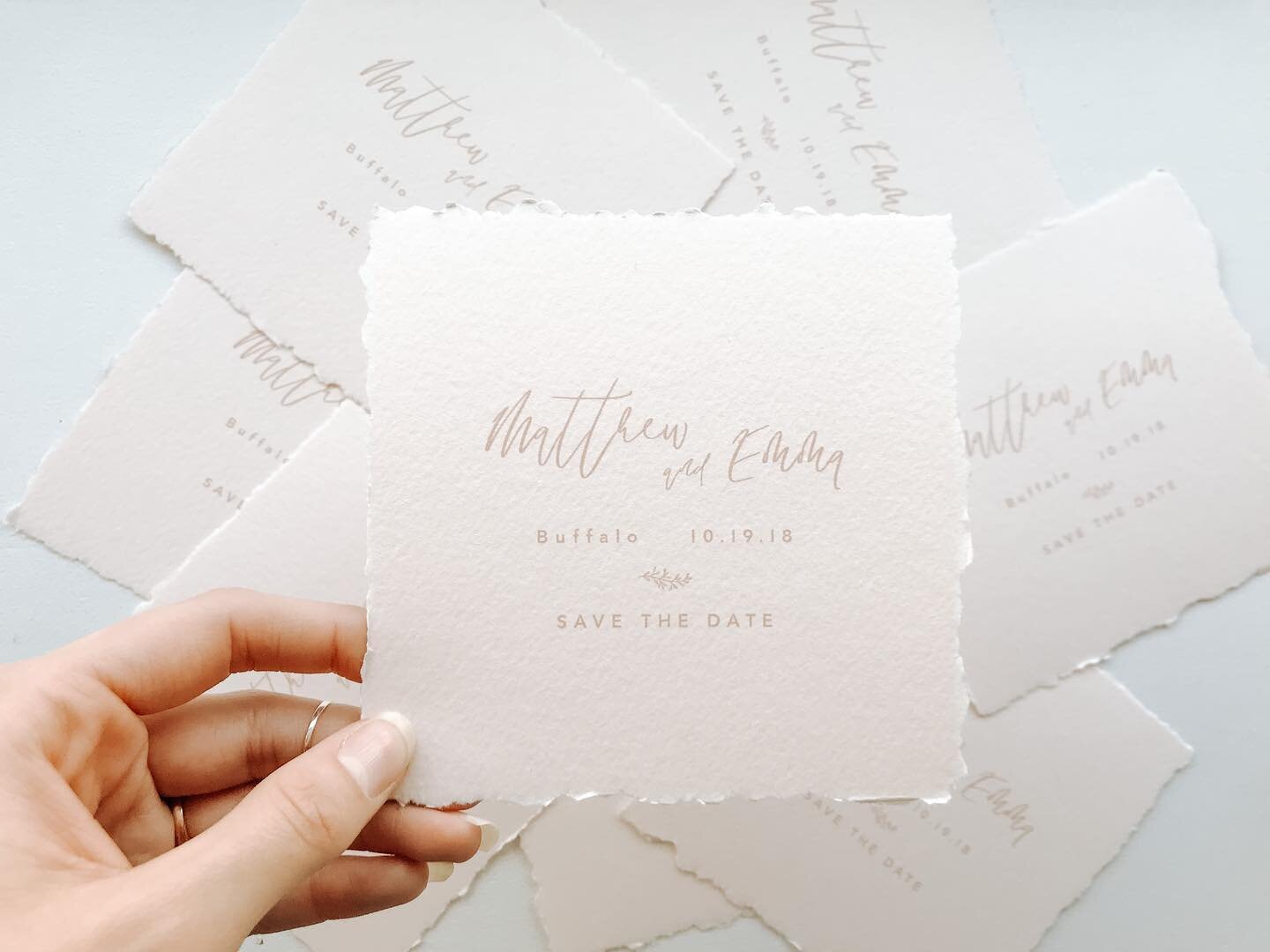 Love me a deckled edge - especially on this soft pink paper. Each card is uniquely different which makes it perfectly imperfect.