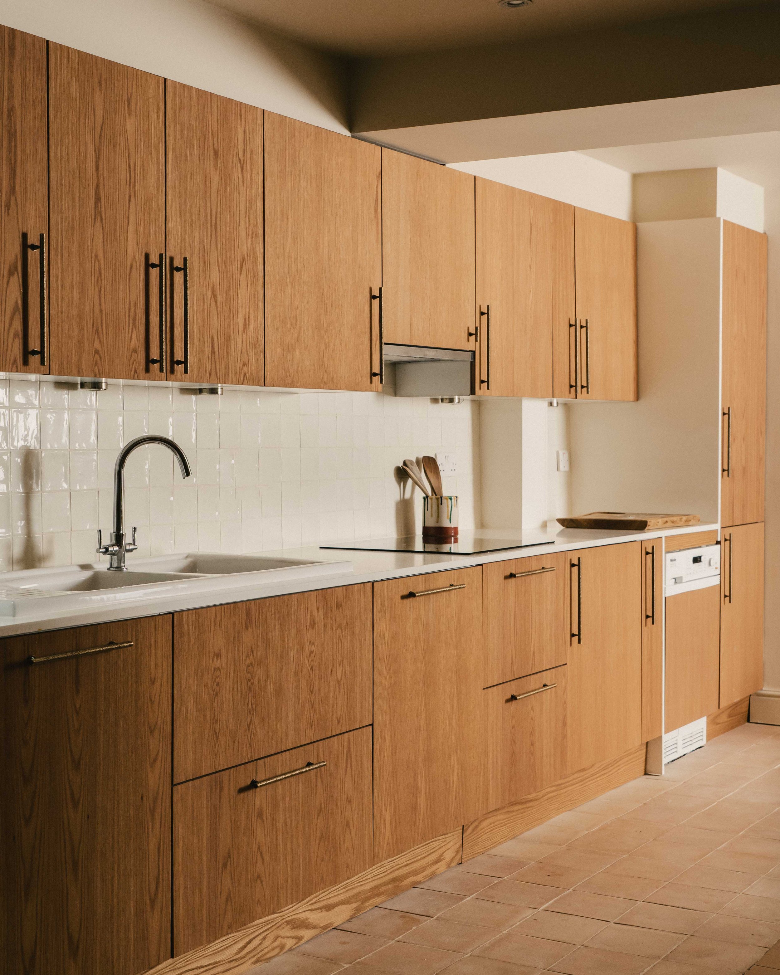 Solid Oak Kitchen Fronts on Ikea Metod carcasses. 