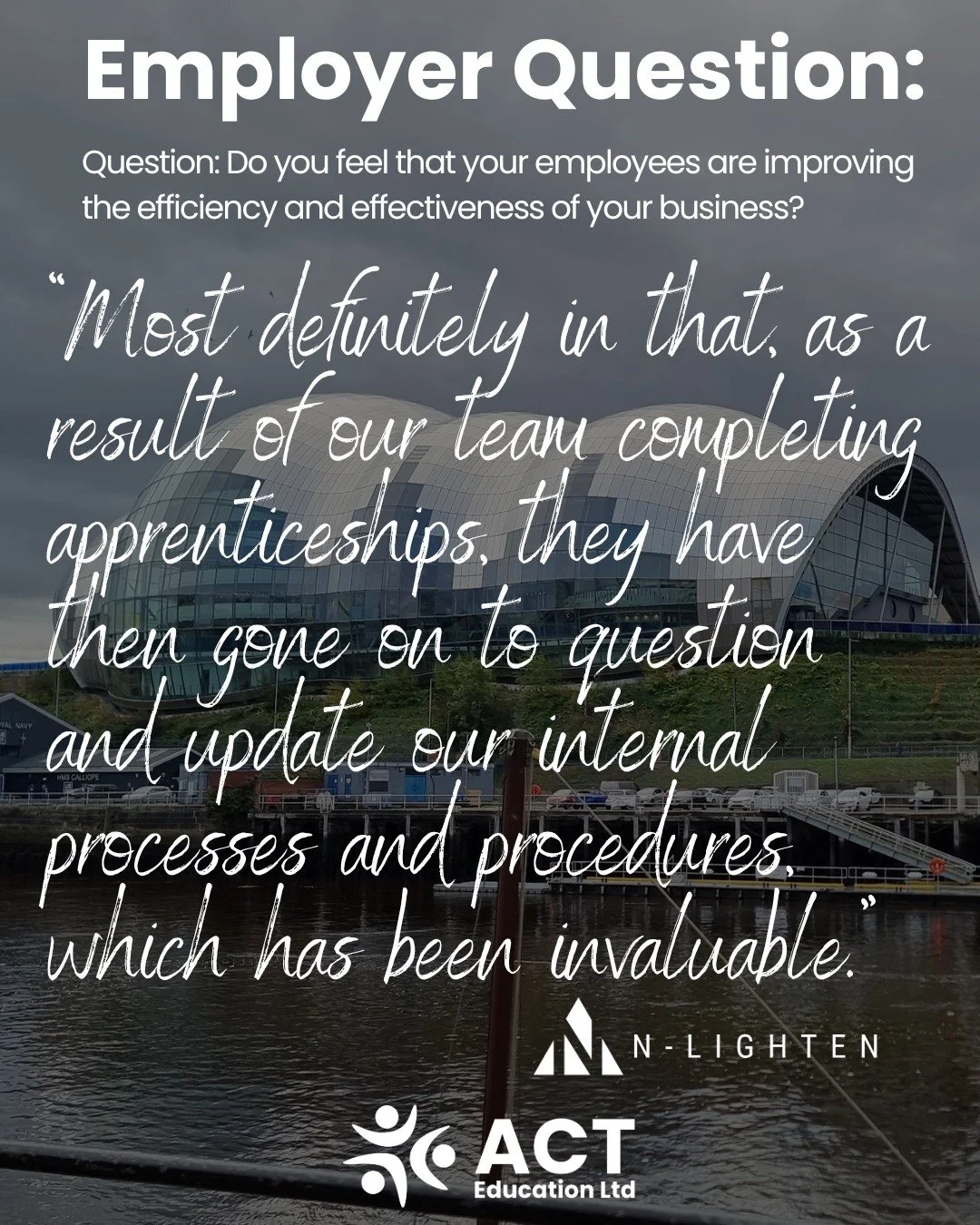 🕴🏻💼 It's National Apprenticeship Week!💼🕴🏻Question...Is It Worth It?

Primarily, this quote for us sticks out: "Most definitely in that, as a result of our team completing apprenticeships, they have then gone on to question and update our i
