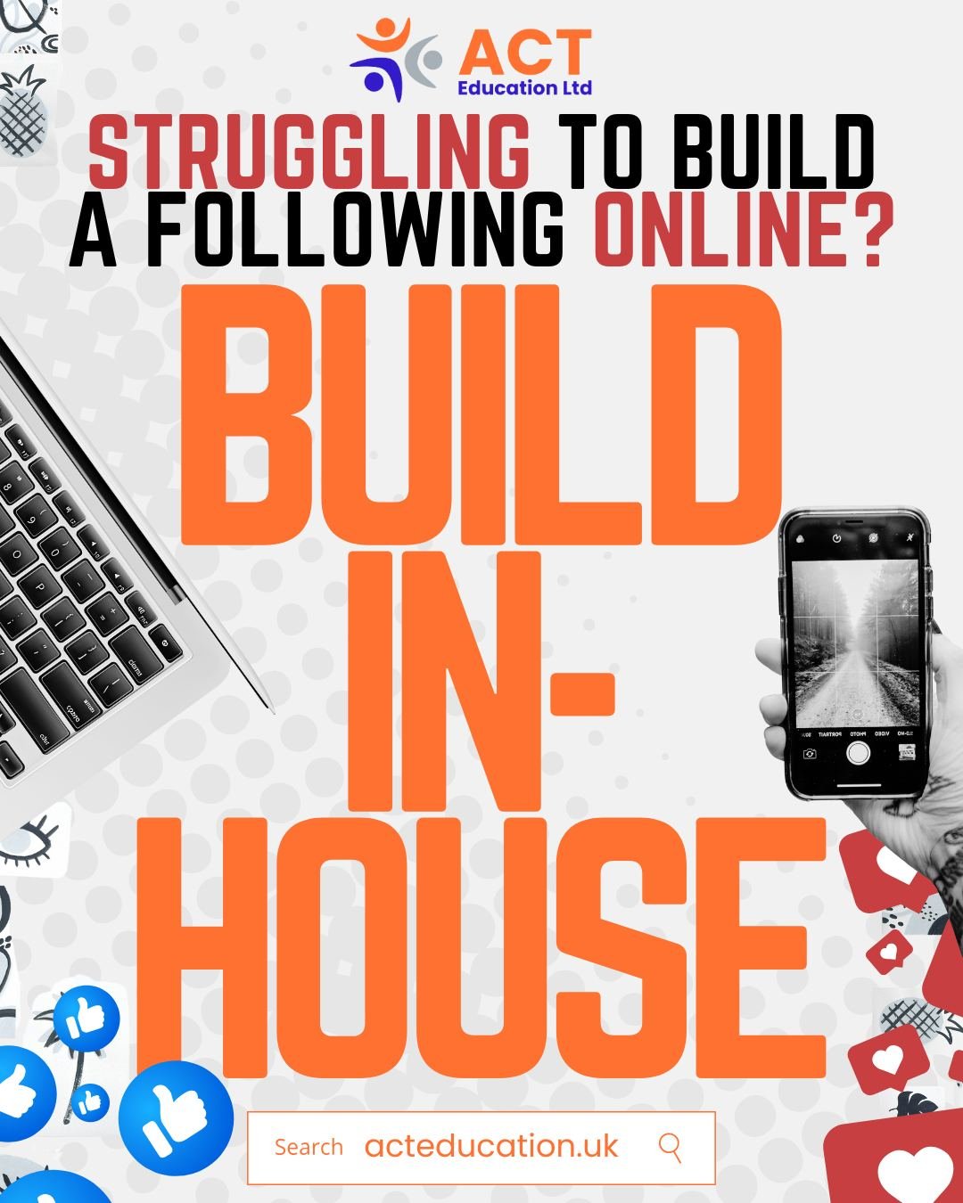 📱😠Struggling Online?  Build A Content Creator In-House with US!📱😠

With us at ACT Education, your business will shine online and allow you the chance to upskill a staff member within your business to become your own personal creator. 

Think of t