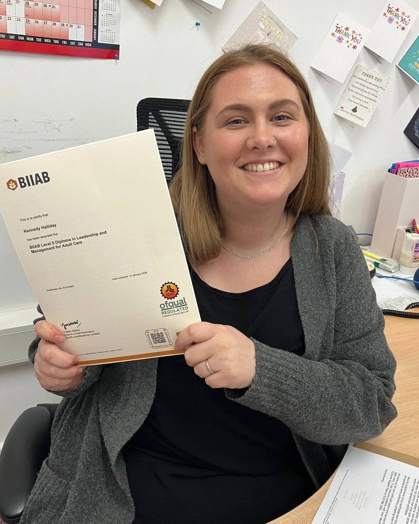 🚨🙌🏻🎉Massive Congratulations to Kennedy Halliday!!🎉🙌🏻🚨

💖She recently completed her Level 5 Diploma in Leadership and Management for Adult Care with our incredible tutor, @leanneculyer. Kennedy worked hard to achieve this, and should be nothi