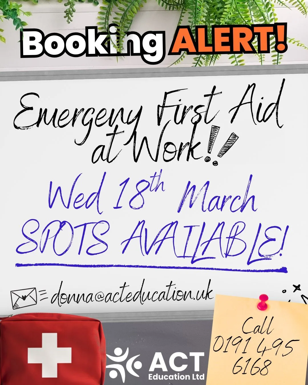 🎉🚨😯WE HAVE SPOTS AVAILABLE! 🎉🚨😯

Next week on the 18th of March, we have Emergency First Aid from Work spots available for booking.

Did you know this course is suitable for any sixth-form students looking to boost their ACAS points for univers