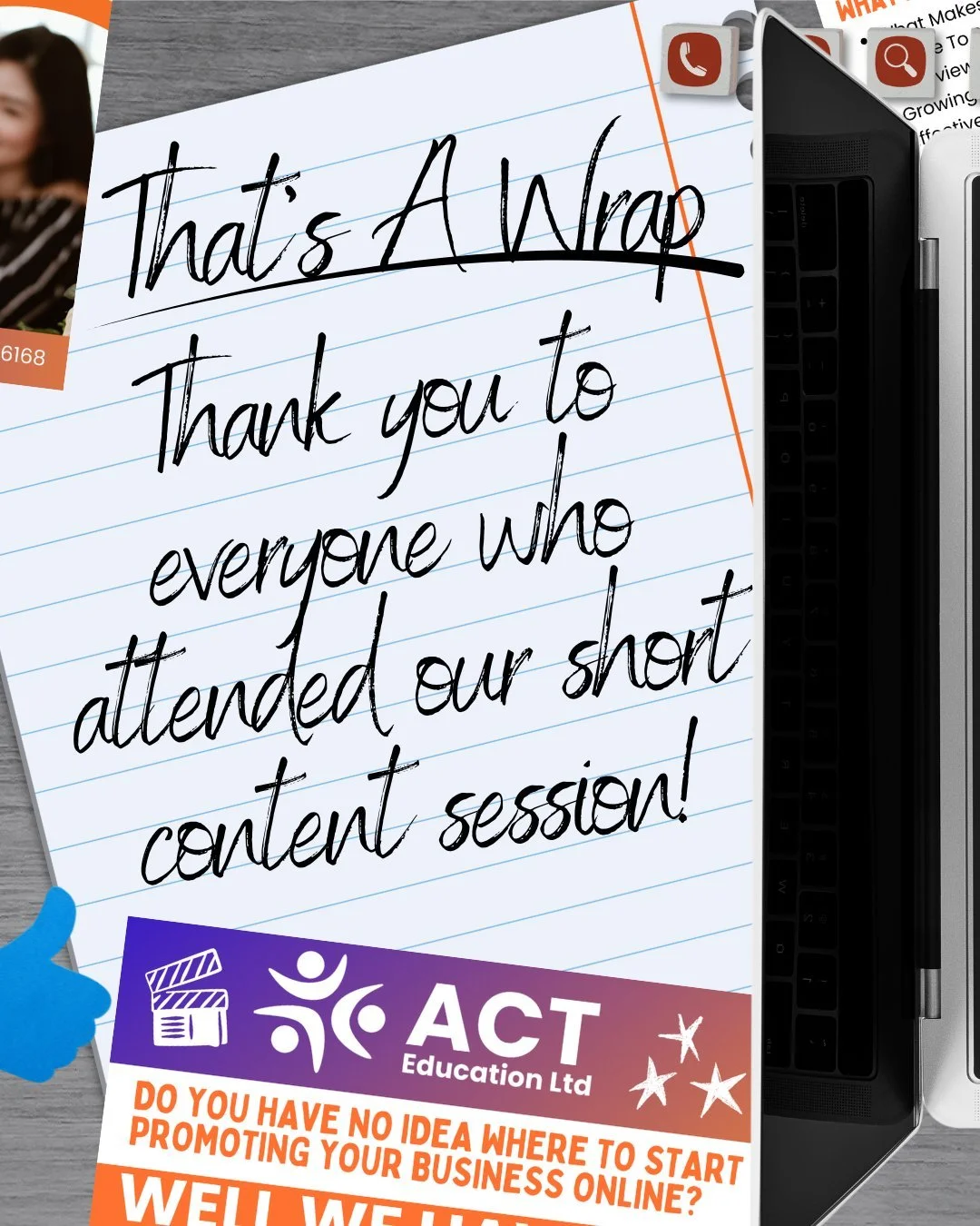 🎉💖📱That's A Wrap!🎉💖📱

We wanted to say an extra special THANK YOU to the people who attended our short content session we hosted today. 

Hopefully, everyone took something away with them that they can begin to develop their own social media co