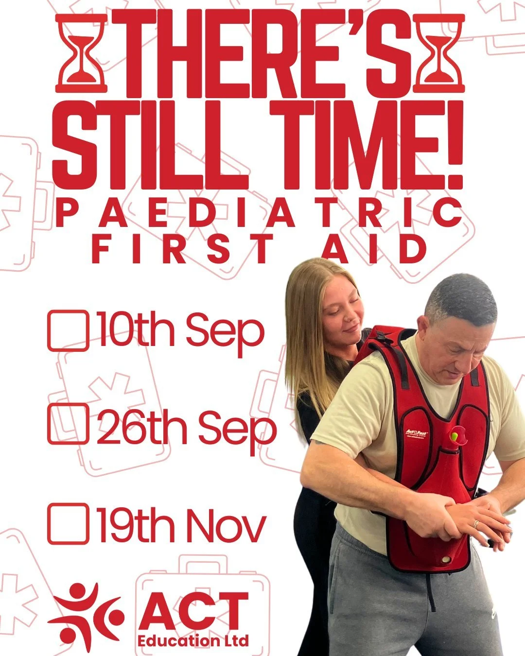 🚑📅 Secure your spot for Paediatric First Aid Training!📅🚑

Learn CPR, choking relief, wound care &amp; more with our expert instructors. 

Don't wait - ACT NOW! 

📧 info@acteducation.uk | 📞 0191 495 6168

#firstaidtraining #firstaid #northeasttr