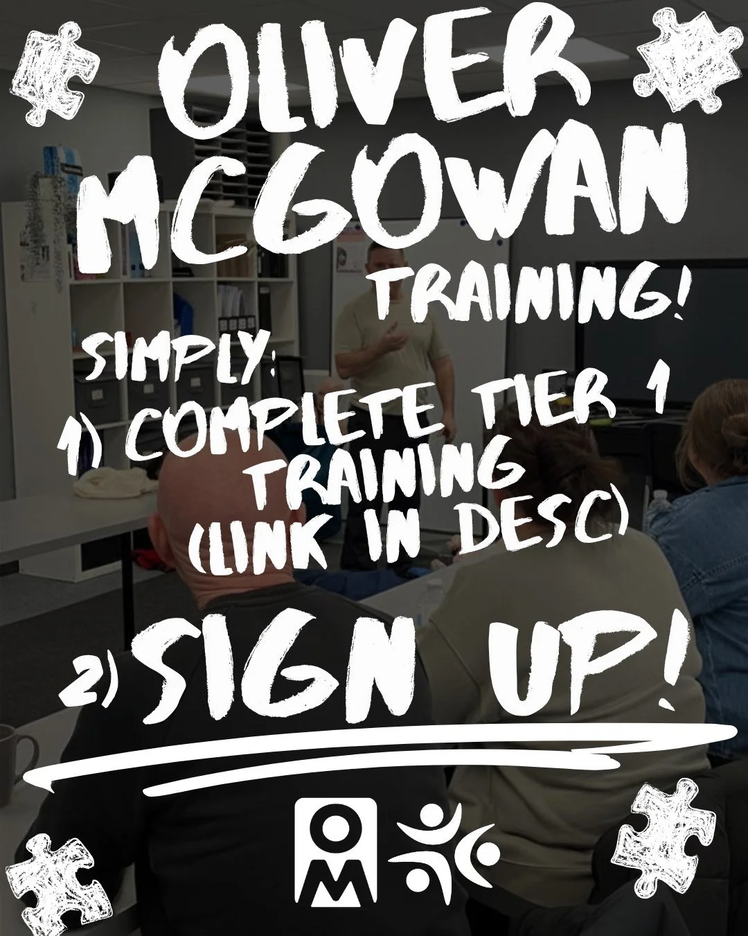🧩 Easy peasy! 💡

Complete Tier 1 training (free for care workers) and sign up via https://portal.e-lfh.org.uk/Component/Details/781480

Only &pound;90/person (claimable via LDSS)! 

⏰ ACT NOW and register for Oliver McGowan training today! 

📧 inf