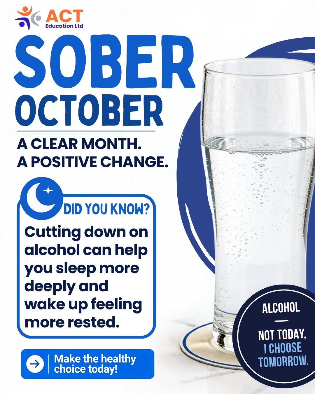 🫗🚰It's Sober October! 🫗🚰 Even if you haven't made the choice to do it, there is still time to put a drink aside and take on the challenge. 

You can start small by skipping one drink a day or replacing it with a healthier alternative. Think about