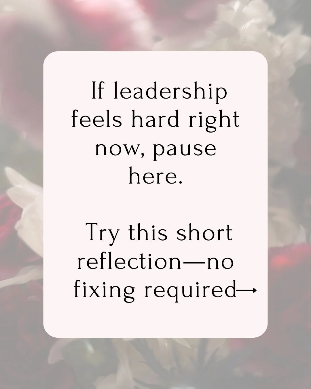 Try this short reflection&mdash;no fixing required:

&ndash; What comes naturally to me when I support others?
&ndash; When do people seem most at ease working with me?
&ndash; What do others consistently come to me for?
&ndash; Which parts of leader