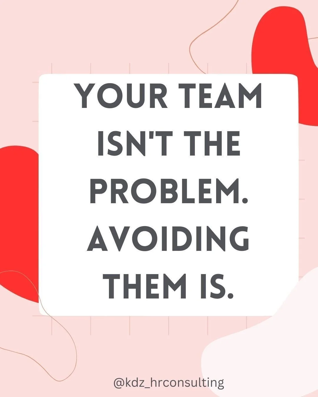 Your team isn't the problem. 
Avoiding them is. 

❤️ Swipe to see the 5 signs &mdash; and yes, they're specific on purpose. 

👉 Avoidance isn't a character flaw. It's usually a leadership skill gap. And every single one of these is fixable. Which on