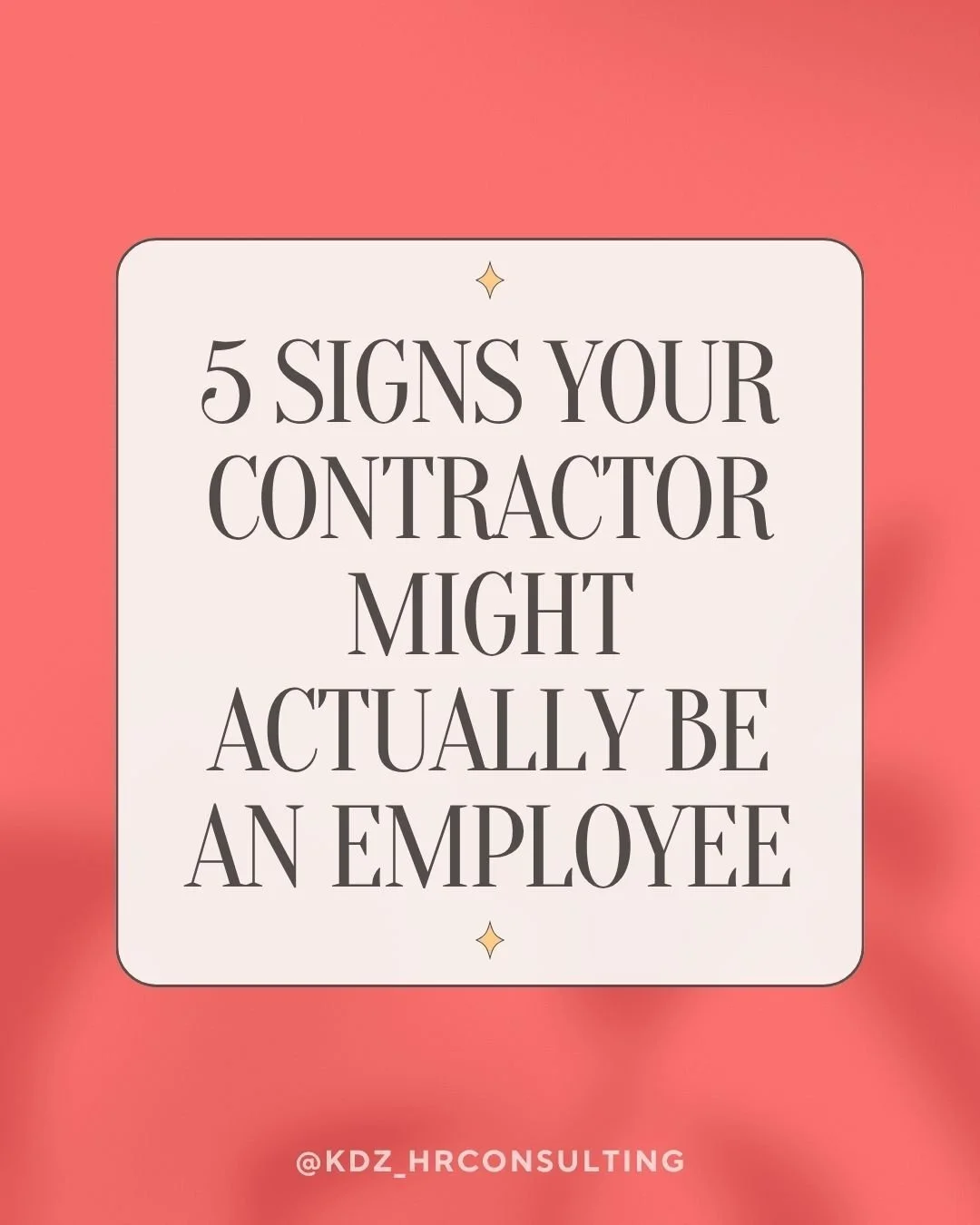 The contractor vs. employee line isn't always obvious, and the government's test doesn't care about your contract, it cares about how the work actually happens.

Swipe through for 5 signs your contractor arrangement might actually be employment, and 