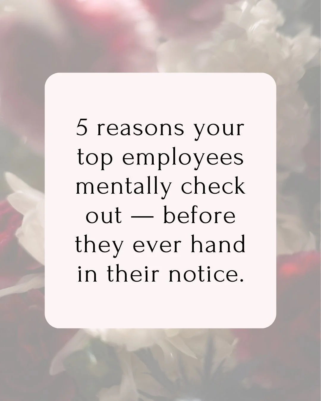 Your team isn&rsquo;t disengaged because of the job. They&rsquo;re disengaged because of one of these 5 things. Swipe through.

Most of them are fixable. All of them start with you.

DM me DISCOVERY if any of these hit close to home.
