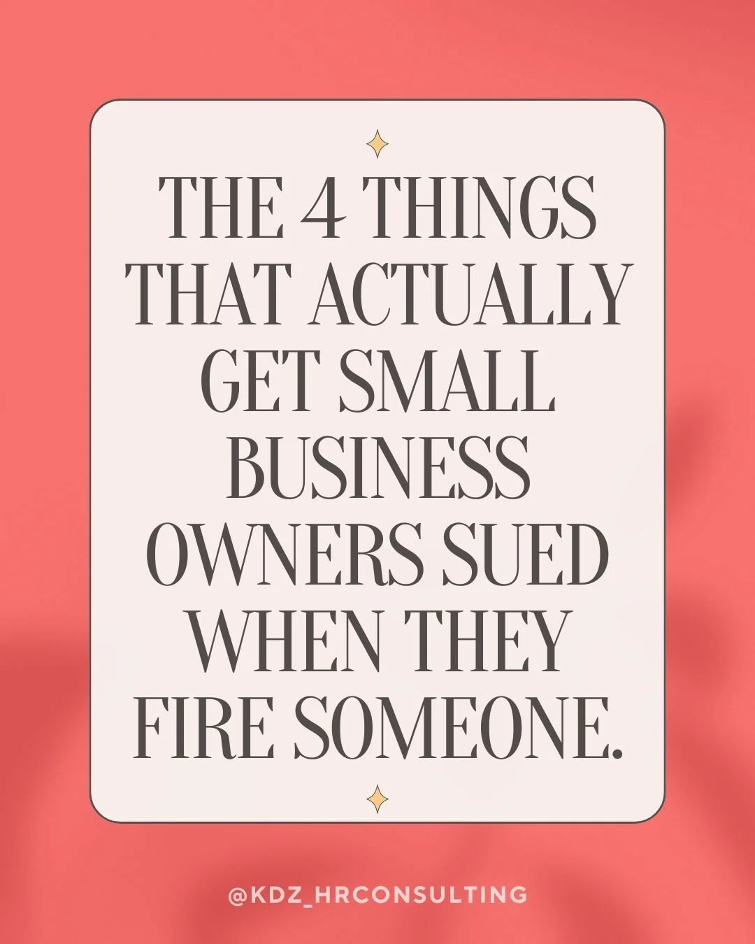 Most owners think the risk is in the firing. It's not. It's in the four things above 👆

If you're running a 6- or 7-figure business in retail, wellness, tech, a caf&eacute;, or a creative studio &mdash; you carry the same legal exposure as a big com