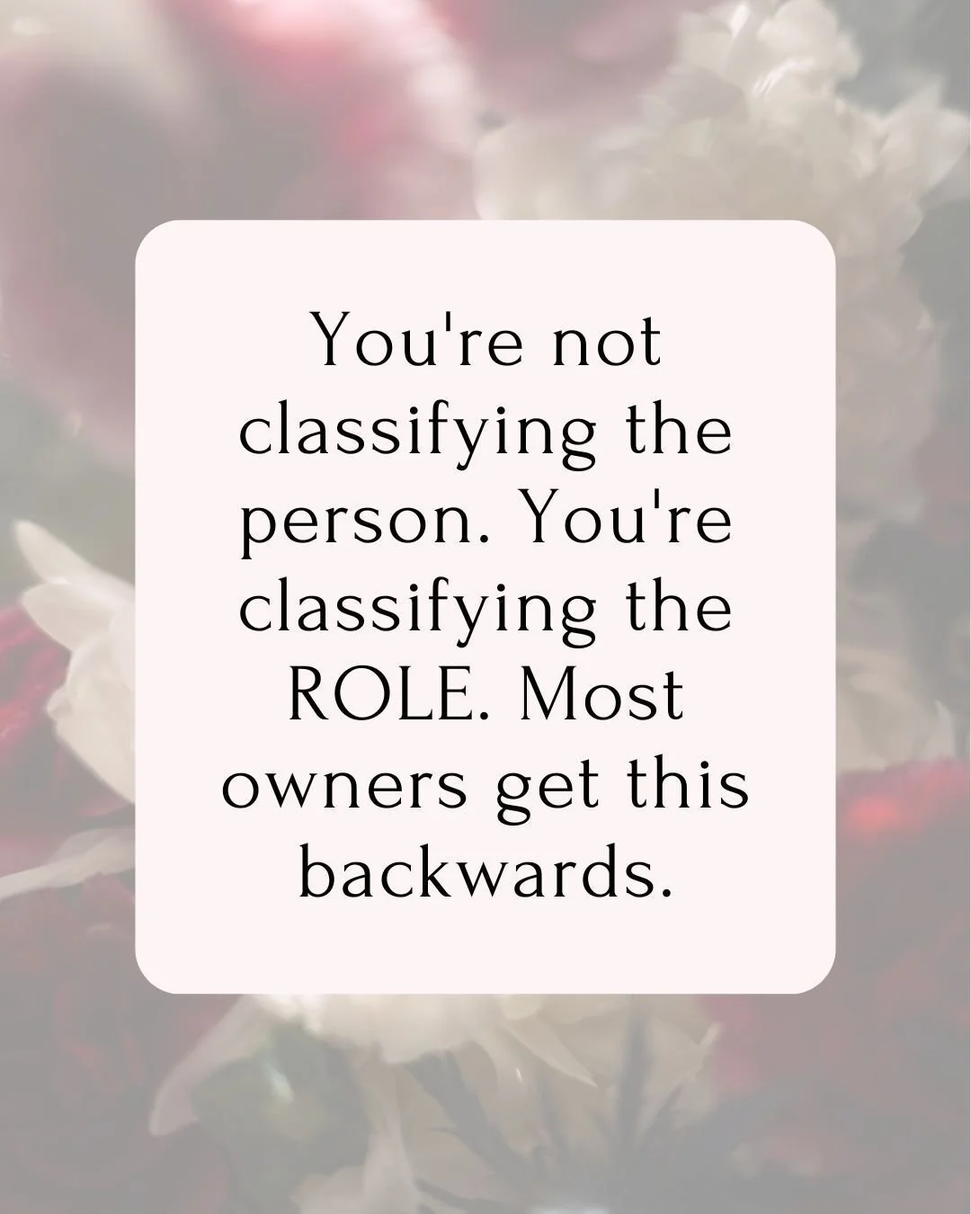 The misconception I correct most often:

You don't classify the person. You classify the role.

So if you've got one "employee" and three "contractors" doing the exact same job &mdash; that's not a preference. That's a problem.

T