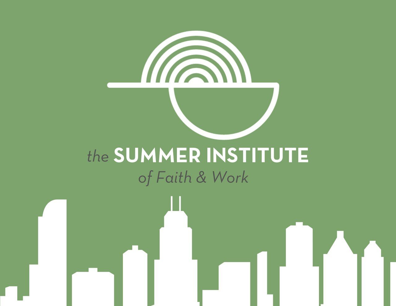 Registration is open for The Summer Insitute! Get $15 off with discount code EARLY by June 1⁠!⁠
⁠
Join us in person Tuesday evenings from June 13-July 25 (skipping July 4) to explore the story our culture tells us about work and how we need to be re-