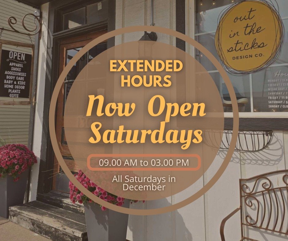 Extended Saturday store hours in December! 🥳🤩
Every Saturday in December we will be open 9am-3pm for all of your holiday shopping needs🎄🎁🎅

 #storehours #holiday #holidays #holidaydecor #holidayseason #holidayshopping #holidayshoppingtime #holid