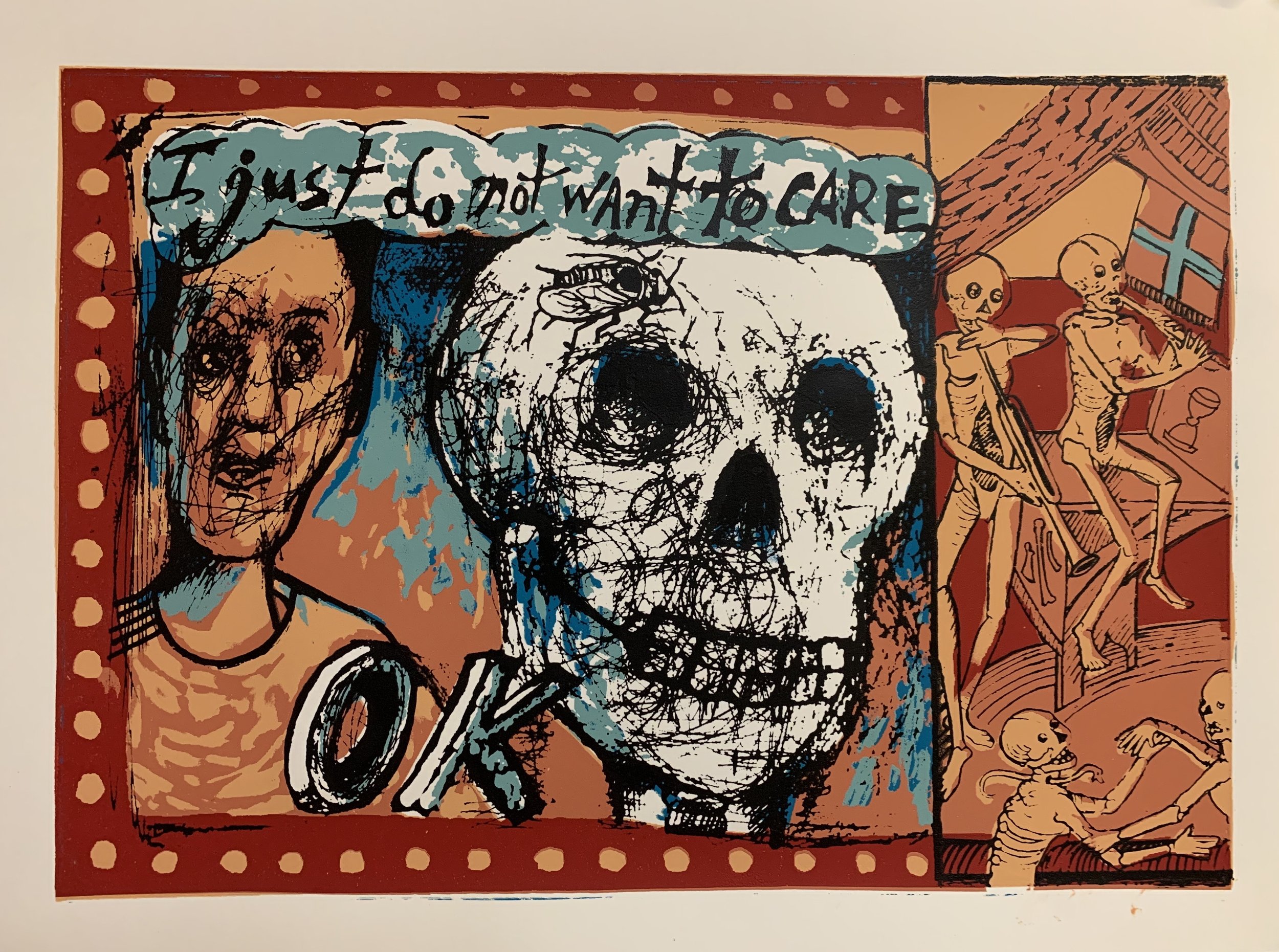 Anti-Maskers' Ball, screen print, 11 x 15, 2020
