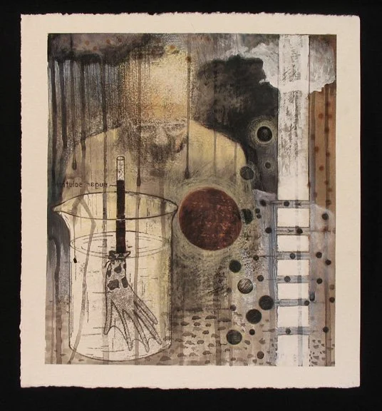 "Spit", mixed media, 11" x 10", 2007