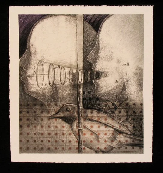 "Songs", mixed media, 11" x 10", 2006