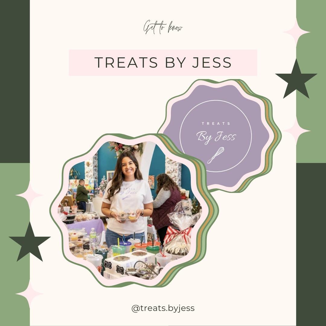 Vendor Spotlight!

~Treats By Jess~

&ldquo;My name is Jessica Gilges and I am the owner and founder of Treats By Jess&mdash;a home-based licensed bakery! I have been baking since I was just 8 years old with the dream of one day opening up my own bak