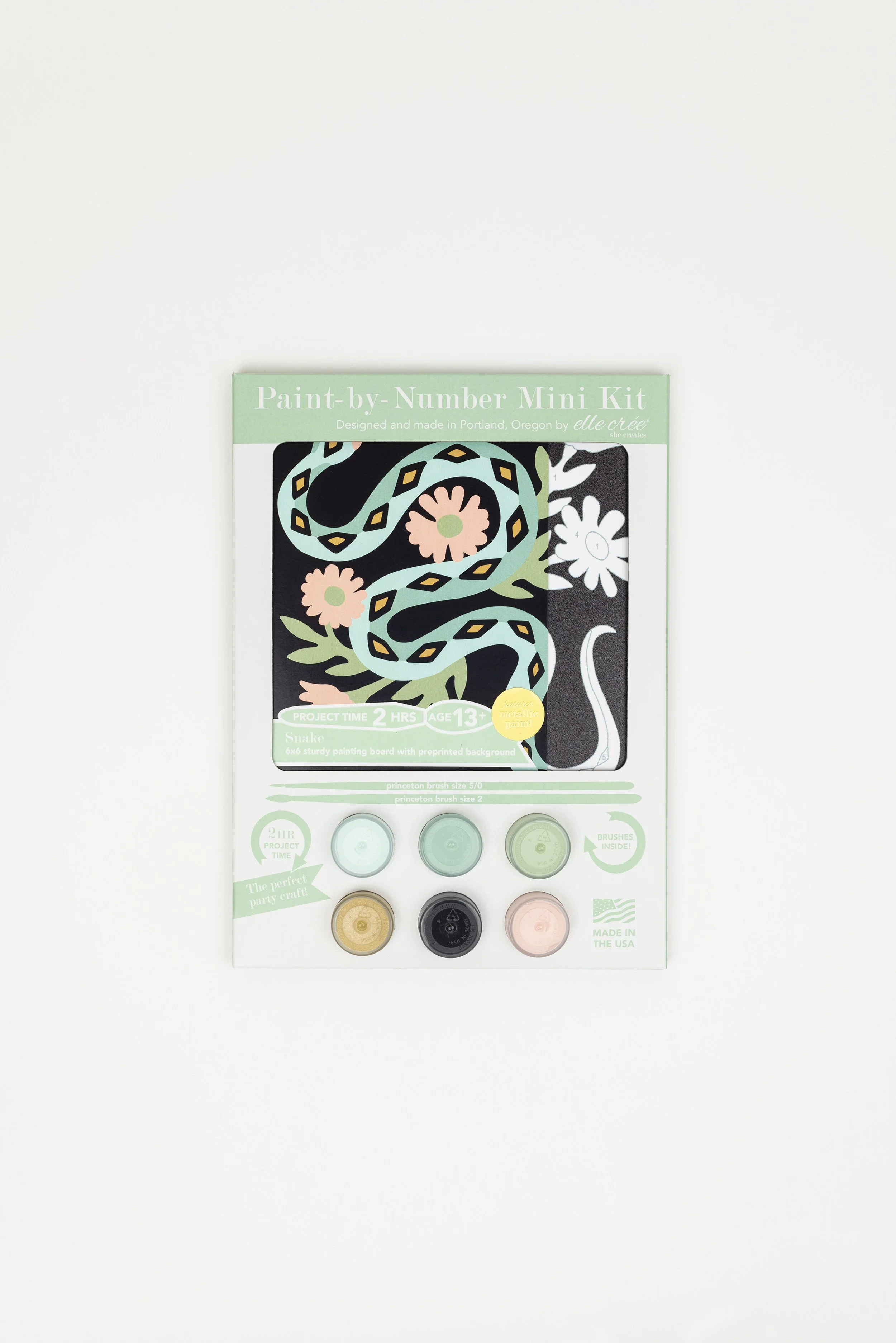 Snake Mini PaintbyNumber Kit for Adults — Elle Crée (she creates)