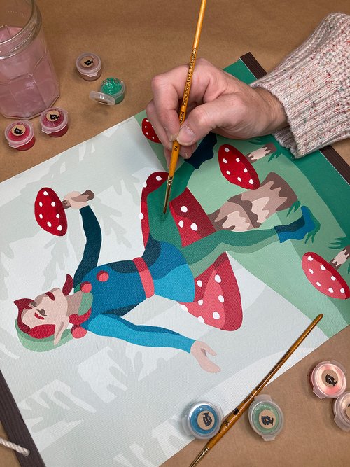 Hanukkah Dreidel | Mini Paint-by-Number Kit — Elle Crée (she creates)