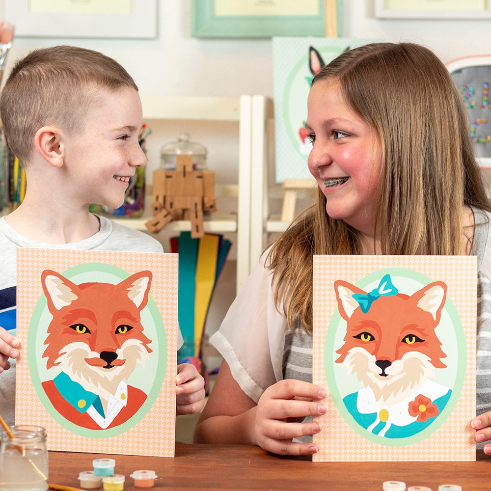 Fox with Chicory  Paint-by-Number Kit for Adults — Elle Crée (she creates)