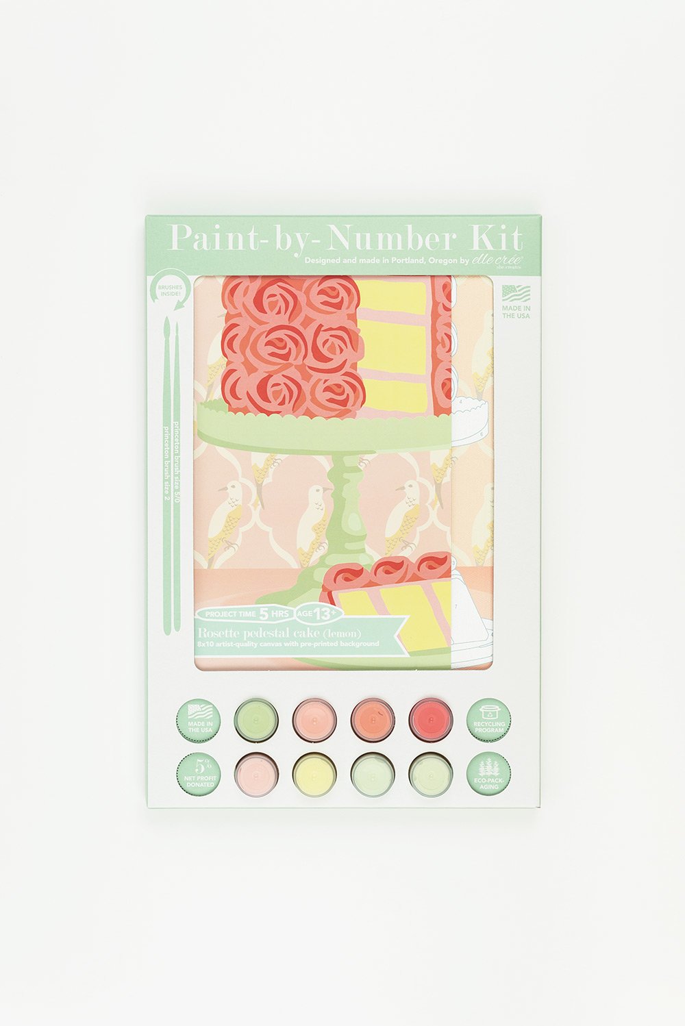 Rosette Pedestal Cake  Paint-by-Number Kit for Adults — Elle Crée