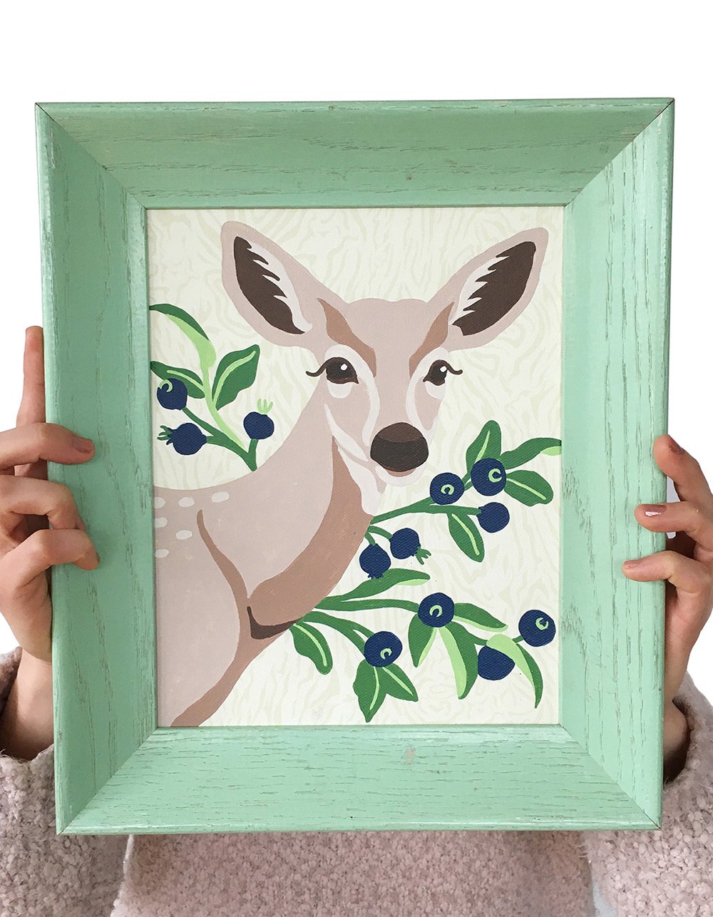 Deer with Huckleberries  Paint-by-Number Kit for Adults — Elle Crée (she  creates)