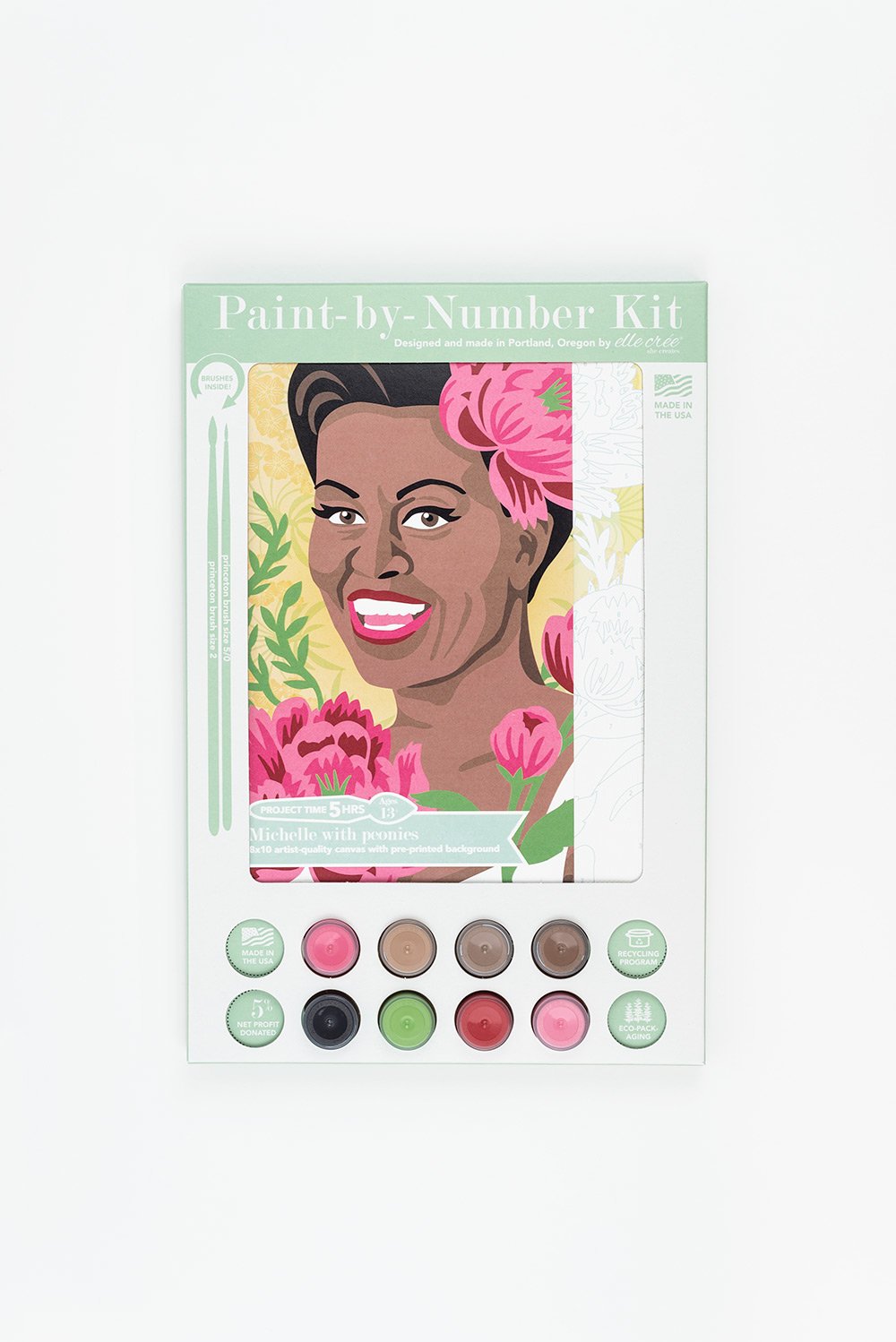 Girl in Peonies Paint by Number Kit With FRAME Color by Numbers Kit. Floral  Adult Coloring Kit. Paint by Numbers for Adults 