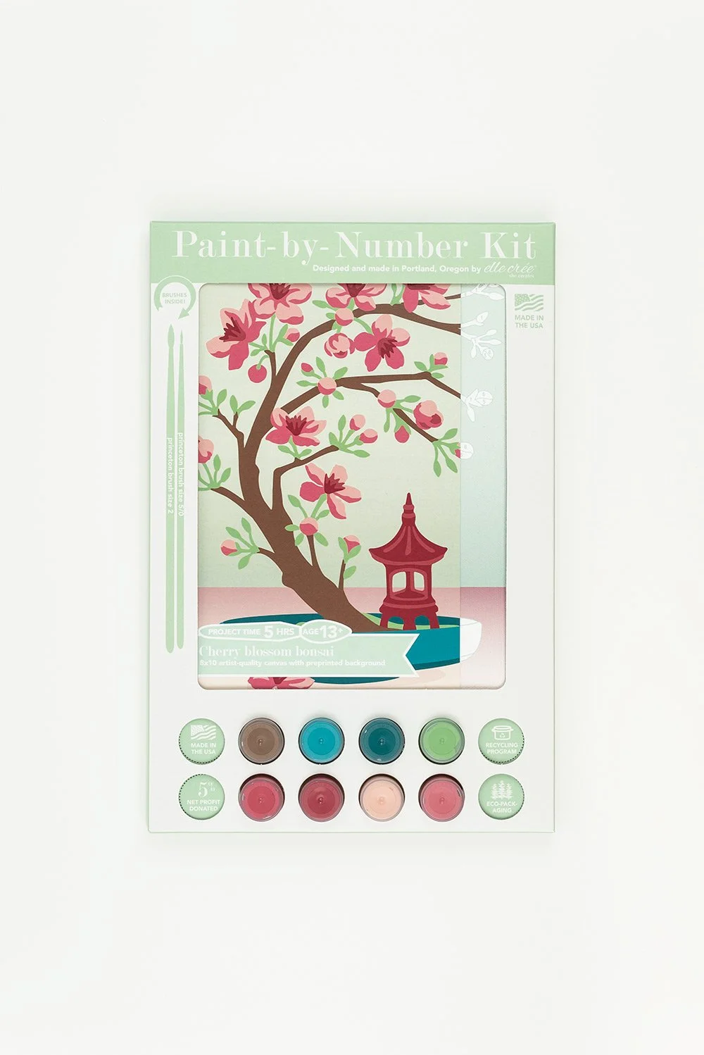 Cherry Blossom Bonsai PaintbyNumber Kit for Adults — Elle Crée (she
