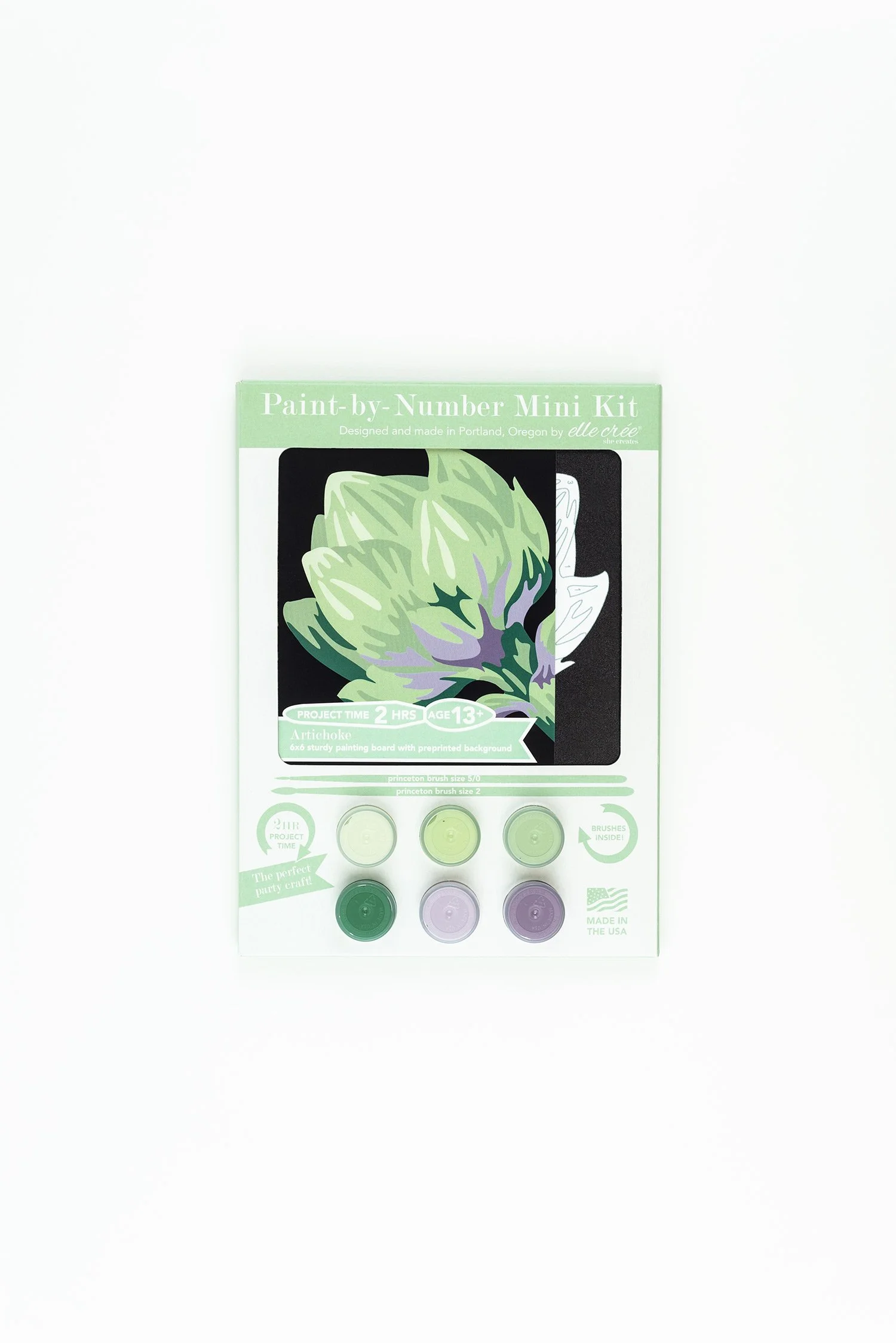 Artichoke PaintbyNumber Kit for Adults — Elle Crée (she creates)