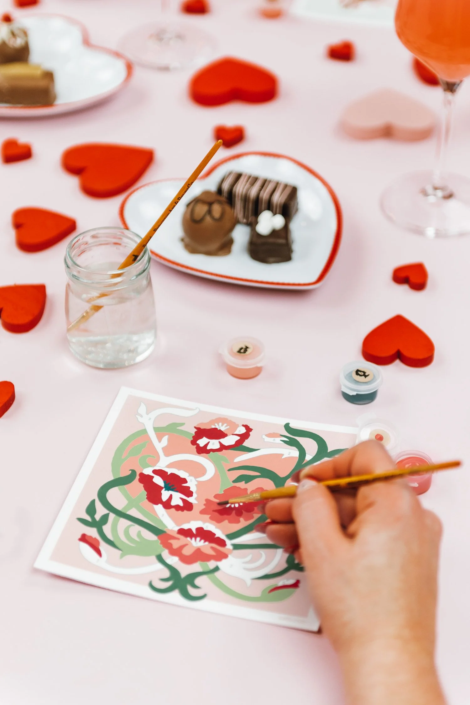 Valentine's Chocolates PaintbyNumber Kit for Adults — Elle Crée