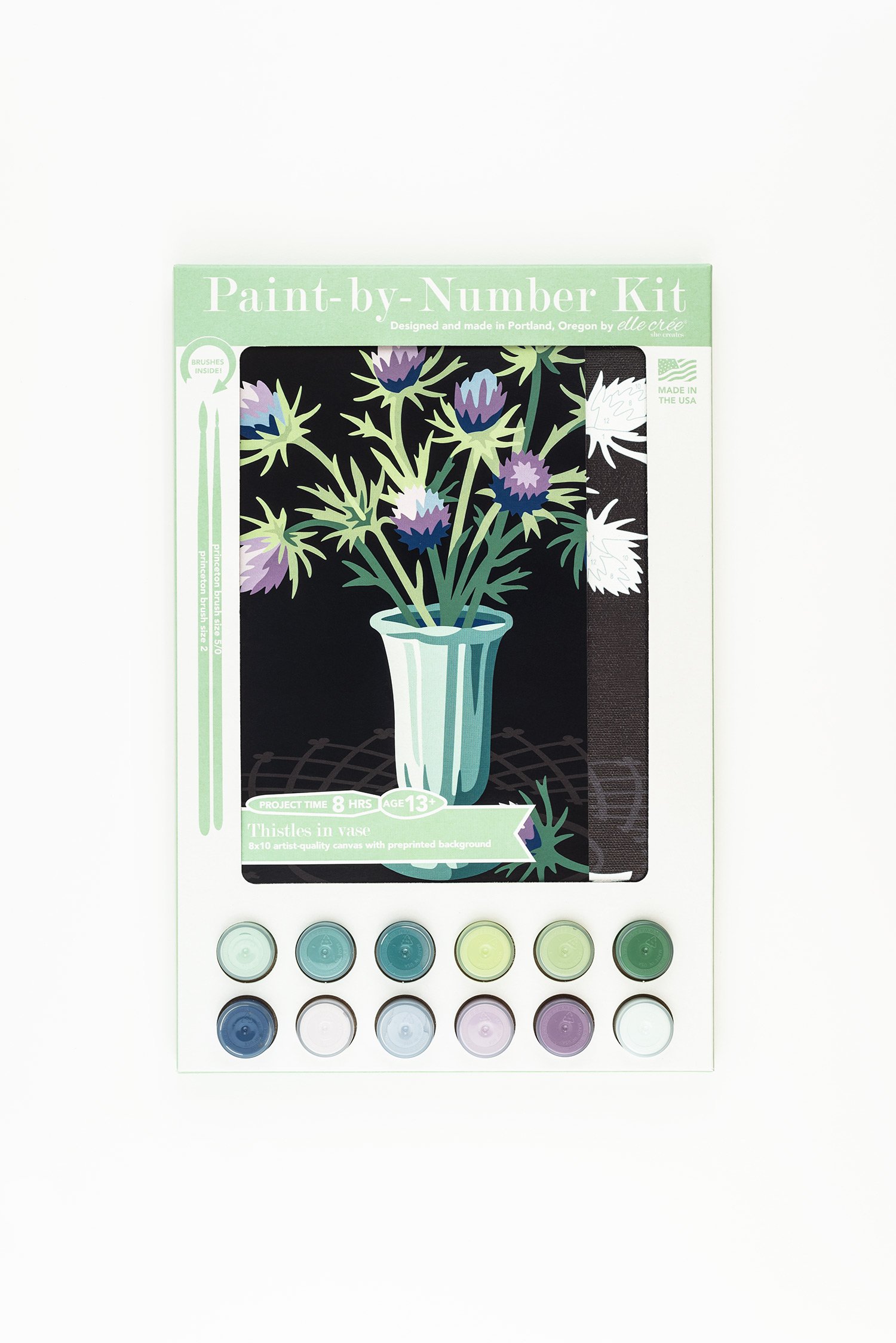 Thistles | Paint-by-Number Kit for Adults — Elle Crée (she creates)