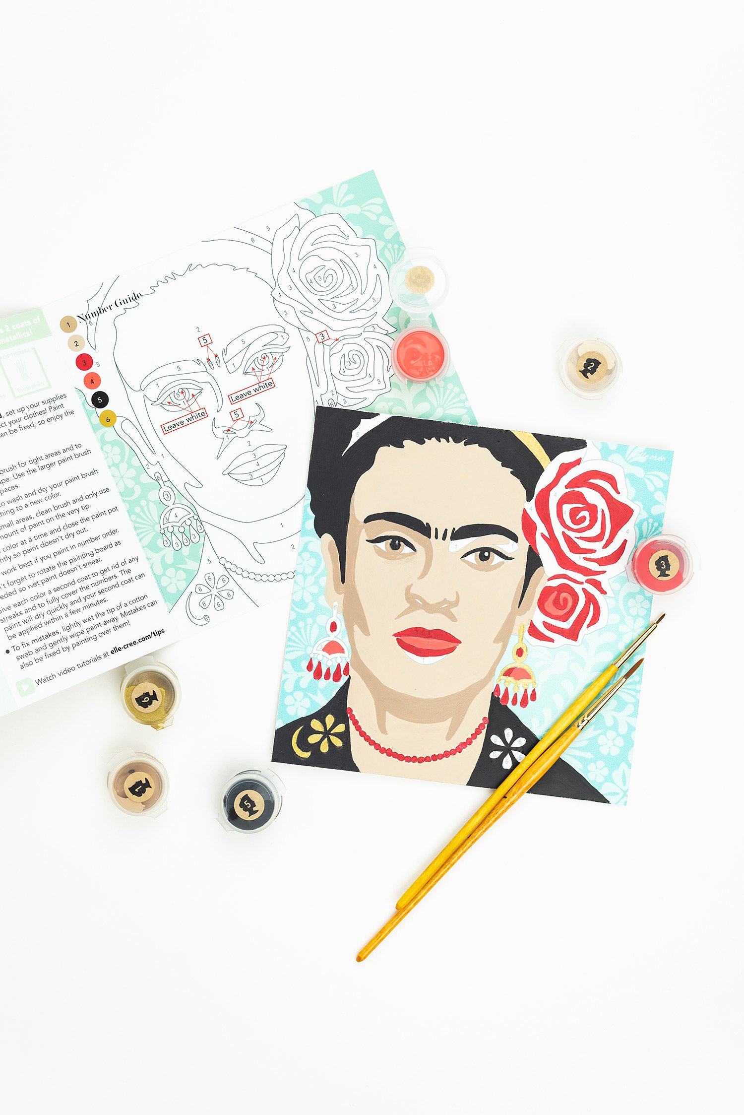 Frida Kahlo Folk Art Paint By Numbers - Paint By Numbers