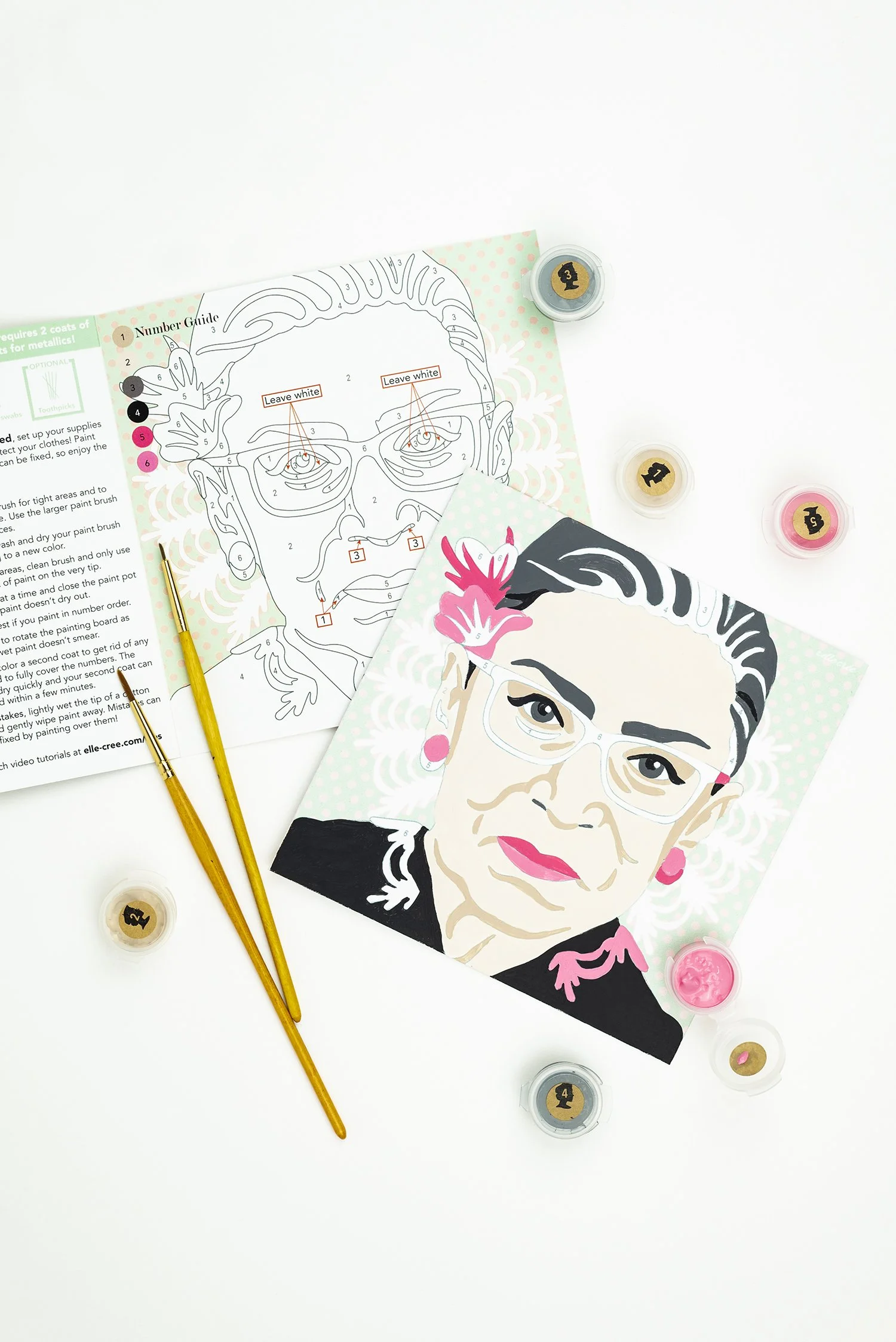 Ruth Bader Ginsburg | Paint-by-Number Kit — Elle Crée (she creates)
