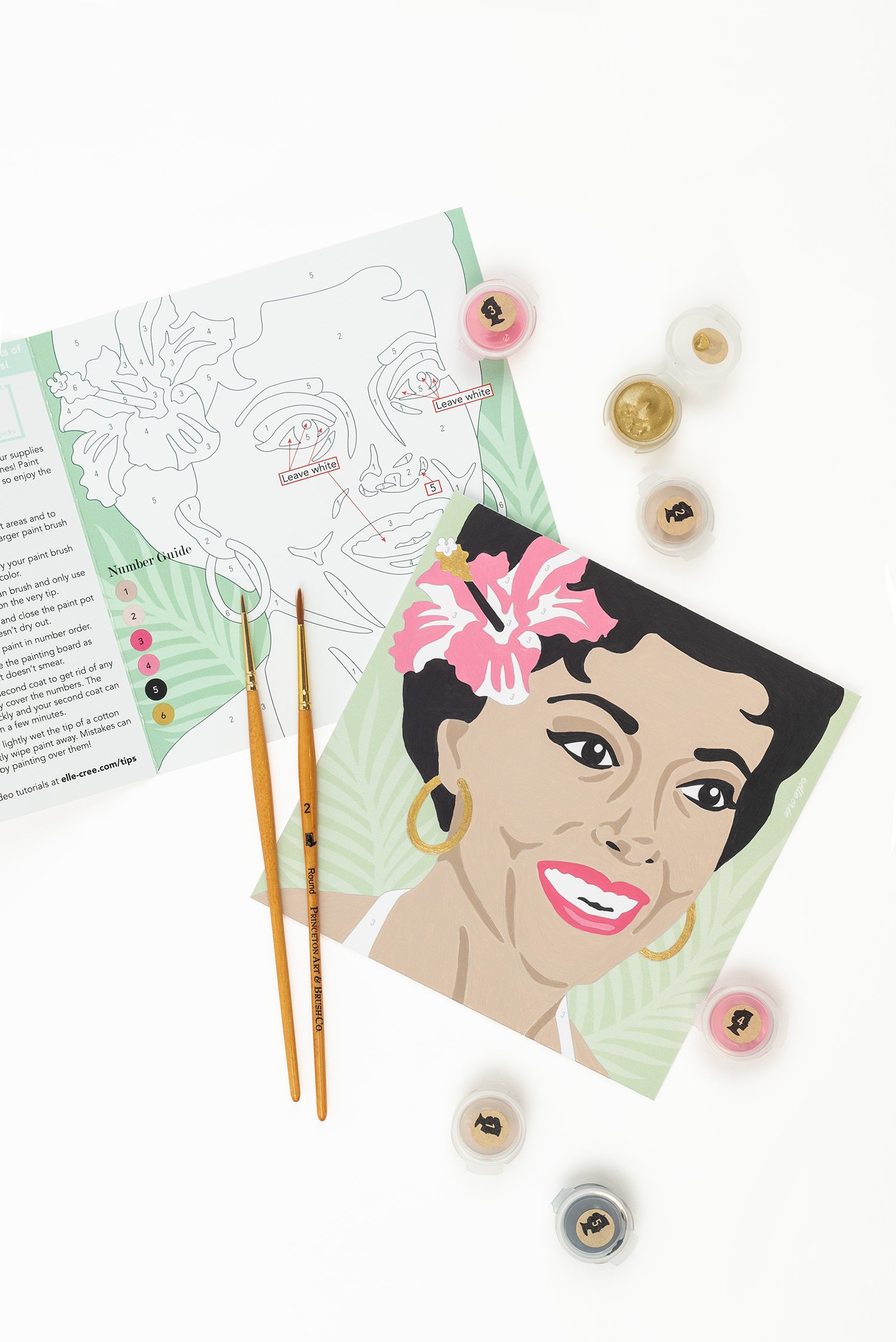 Rita Moreno | Mini Paint-by-Number Kit for Adults — Elle Crée (she creates)