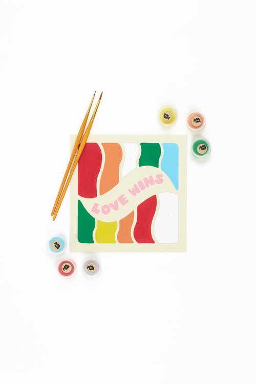 Fancy Flamingo  Mini Paint-by-Number Kit for Kids — Elle Crée