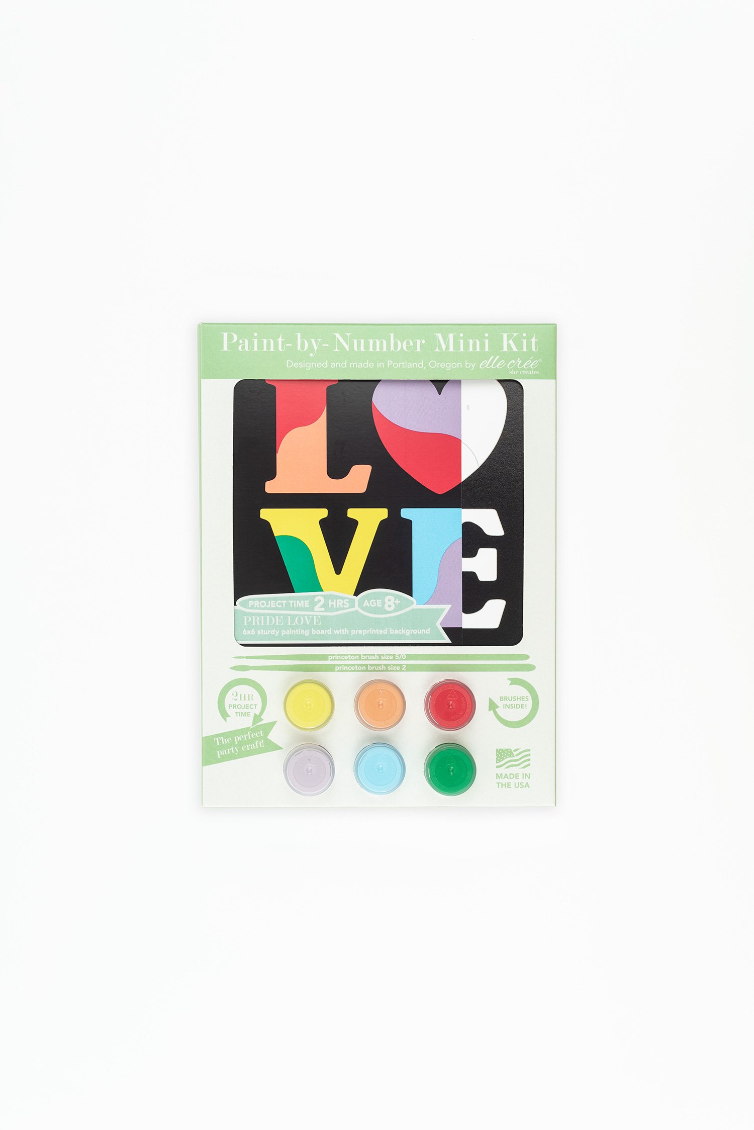 Pride LOVE | Mini Paint-by-Number Kit — Elle Crée (she creates)