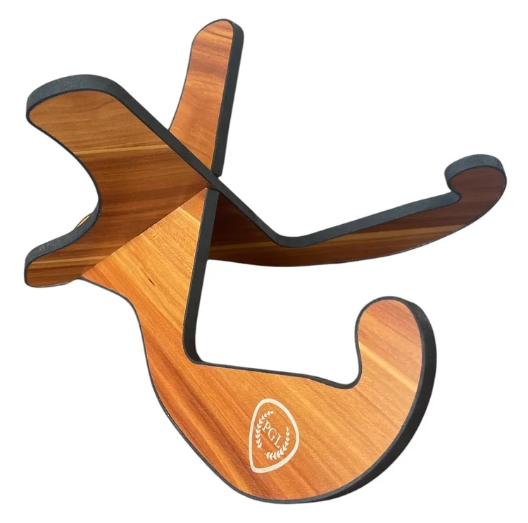 PGL Wooden Acoustic Guitar Stand X-Frame, Natural Wood