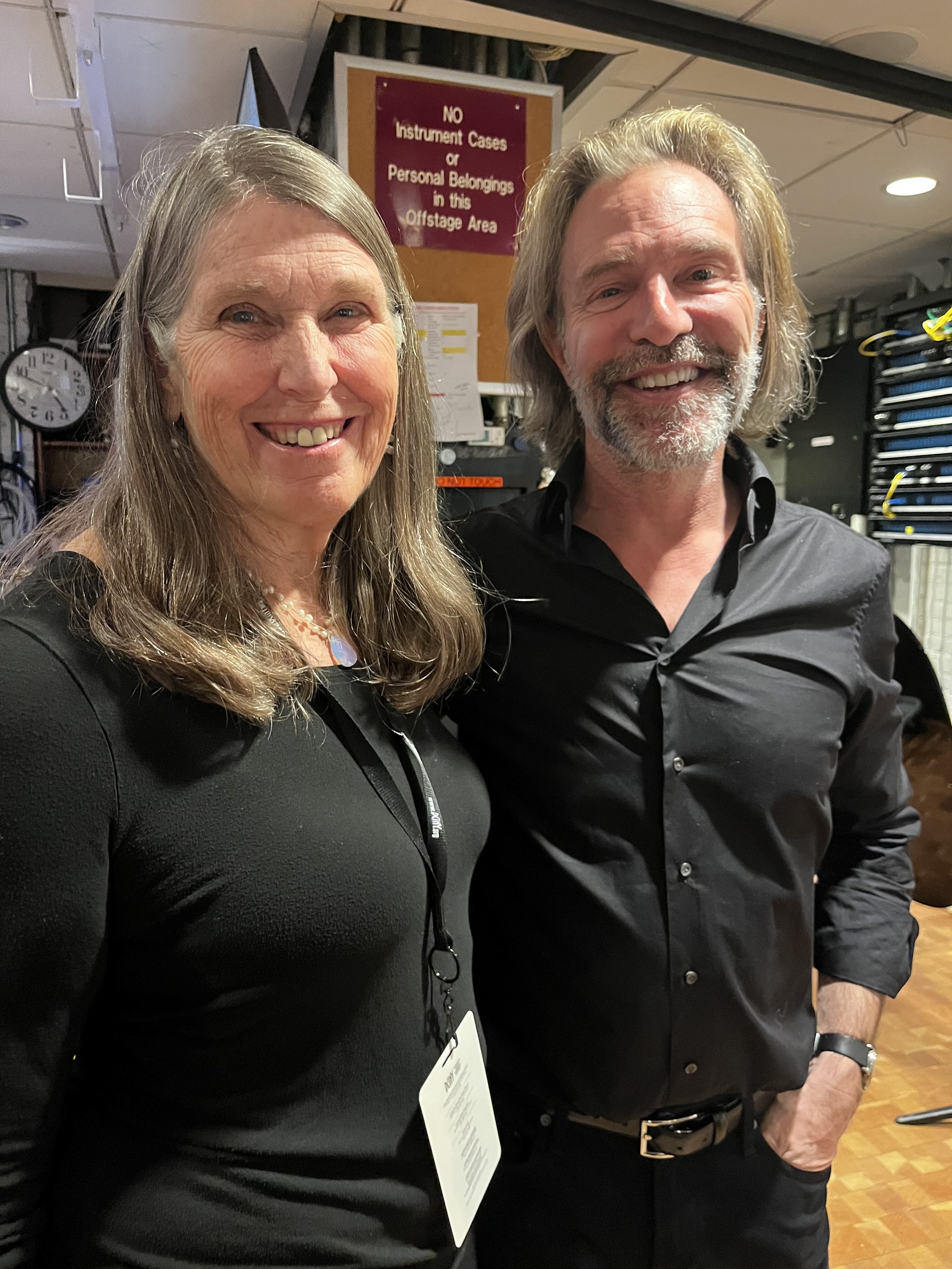 Eastern Sierra Community Chorus director Nancy Holland and composer conductor Eric Whitacre.  Distinguished Concerts International New York/Courtesy 