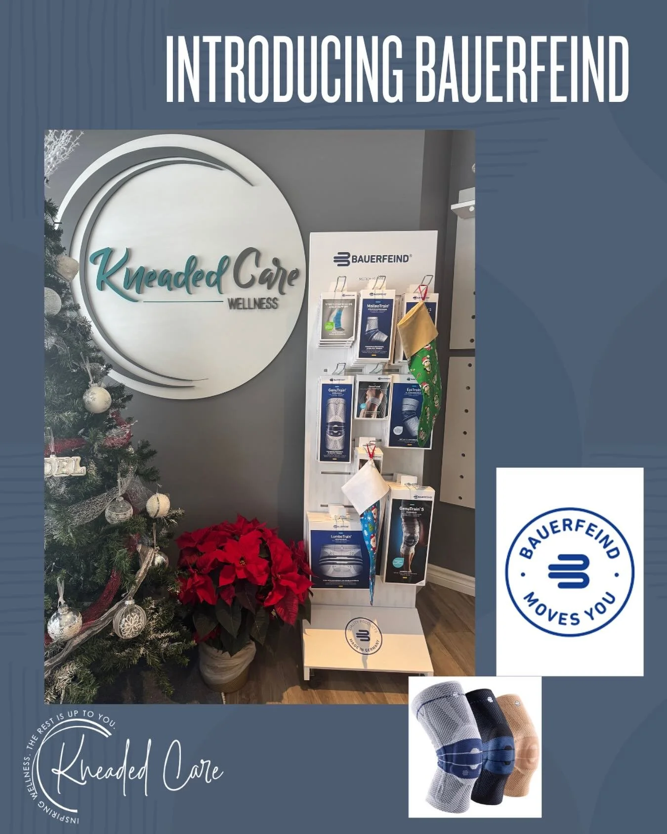 🎯Introducing Bauerfeind Braces at Kneaded Care! 💙
Stabilize your movement. Protect your recovery.

If you&rsquo;ve ever stood up and your knee made a noise that can only be described as &ldquo;concerning&rdquo;&hellip; we&rsquo;ve got you 😂🦵

We 