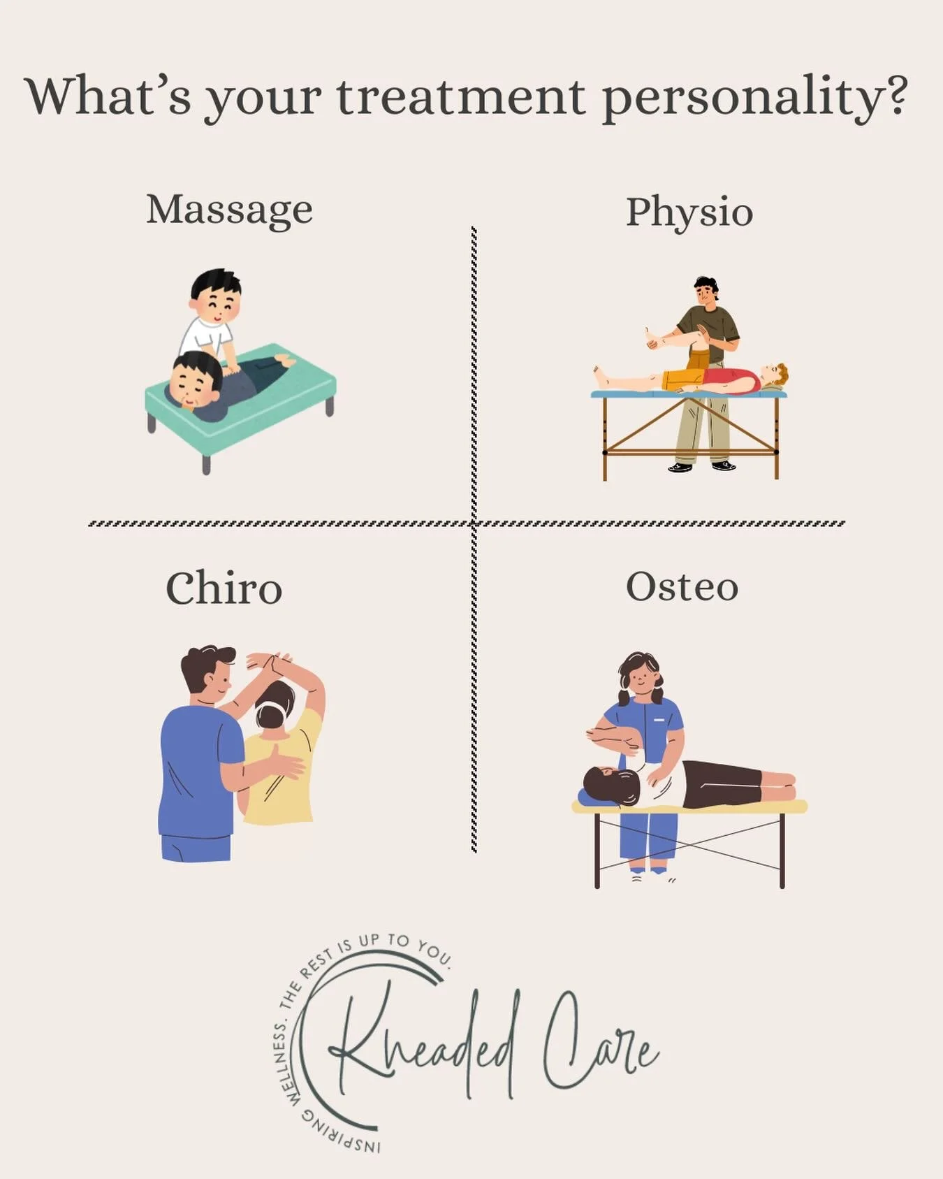 😆 Be honest&hellip; which one are you?

💆&zwj;♀️ &lsquo;Just book me for massage and let me relax.&rsquo;
🦴 &lsquo;Crack it and fix it.&rsquo;
🏃 &lsquo;Give me exercises and homework.&rsquo;
🤲 &lsquo;I want gentle, whole-body osteo care.&rsquo;
