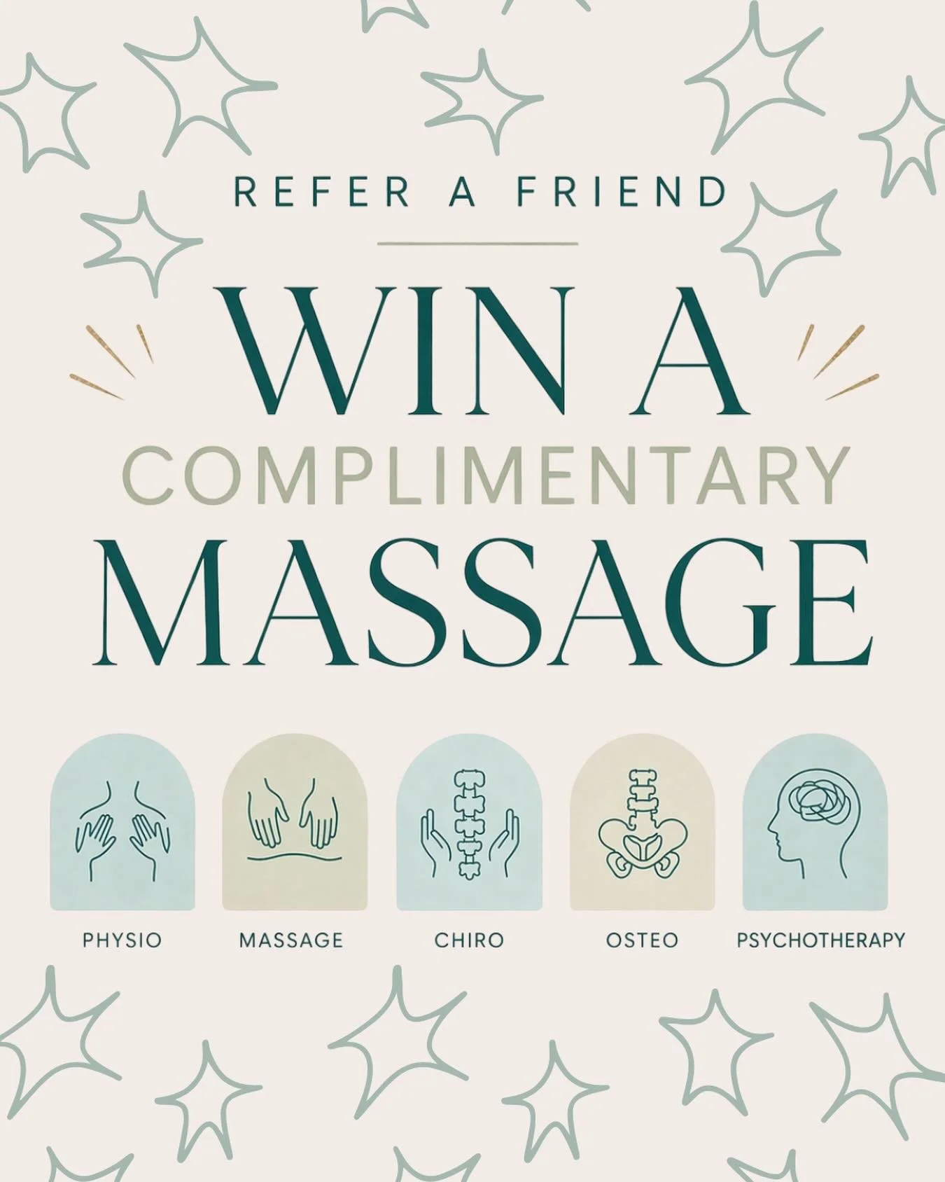 Your health is a TEAM SPORT. 🏆

This month we&rsquo;re celebrating the power of COLLABORATION &mdash; inside our clinic AND in the community.

We offer Physio, Massage, Chiro, Osteo AND Psychotherapy &mdash; because sometimes the best results come f