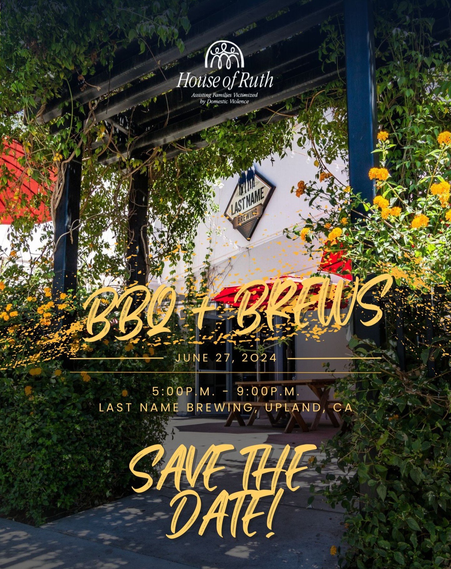 Save the date! The return of our highly anticipated BBQ + Brews fundraiser is coming on June 27, 2024 from 5:00p.m. - 9:00p.m! Join us for good food, refreshing drinks, games, and more to benefit survivors of domestic violence and their families!

#b